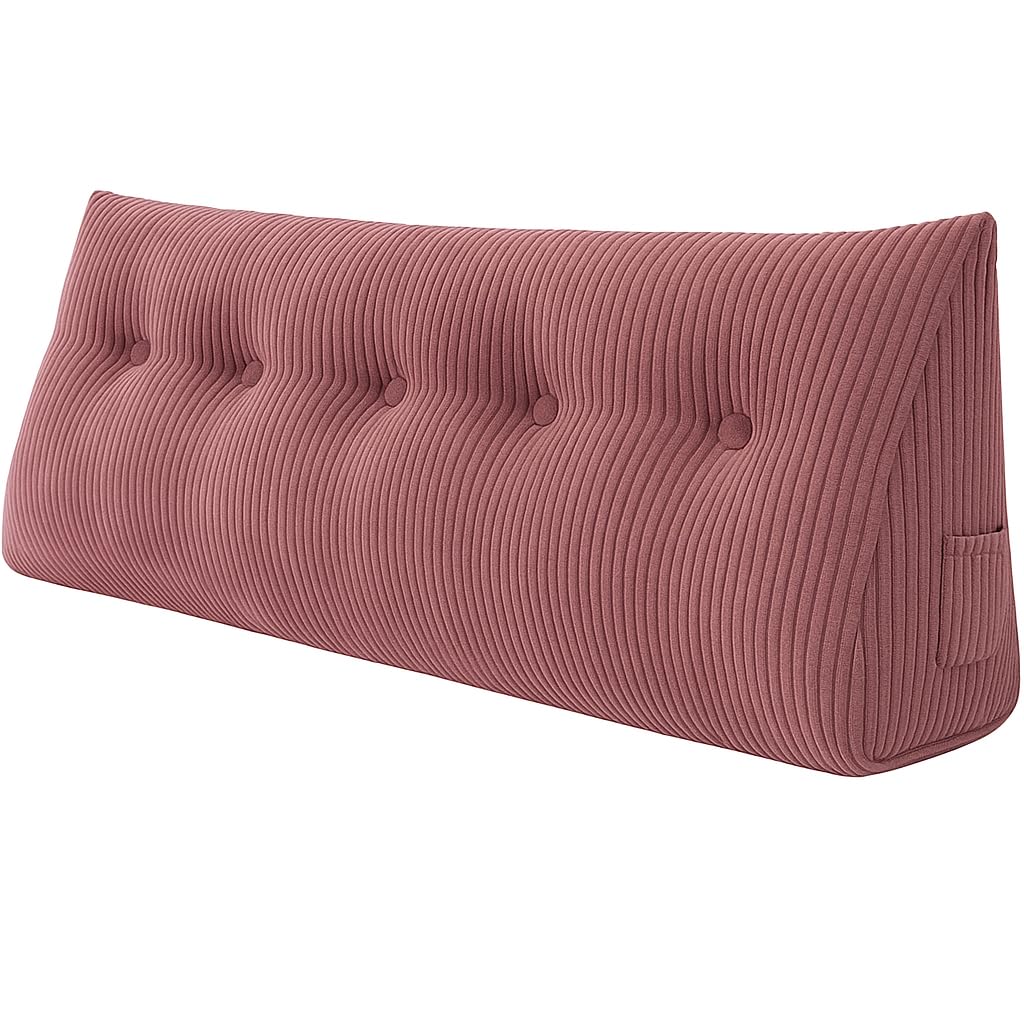 Stützkissen Lesekissen Keilkissen Bettstützkissen, 140x50x20 Dunkelrosa