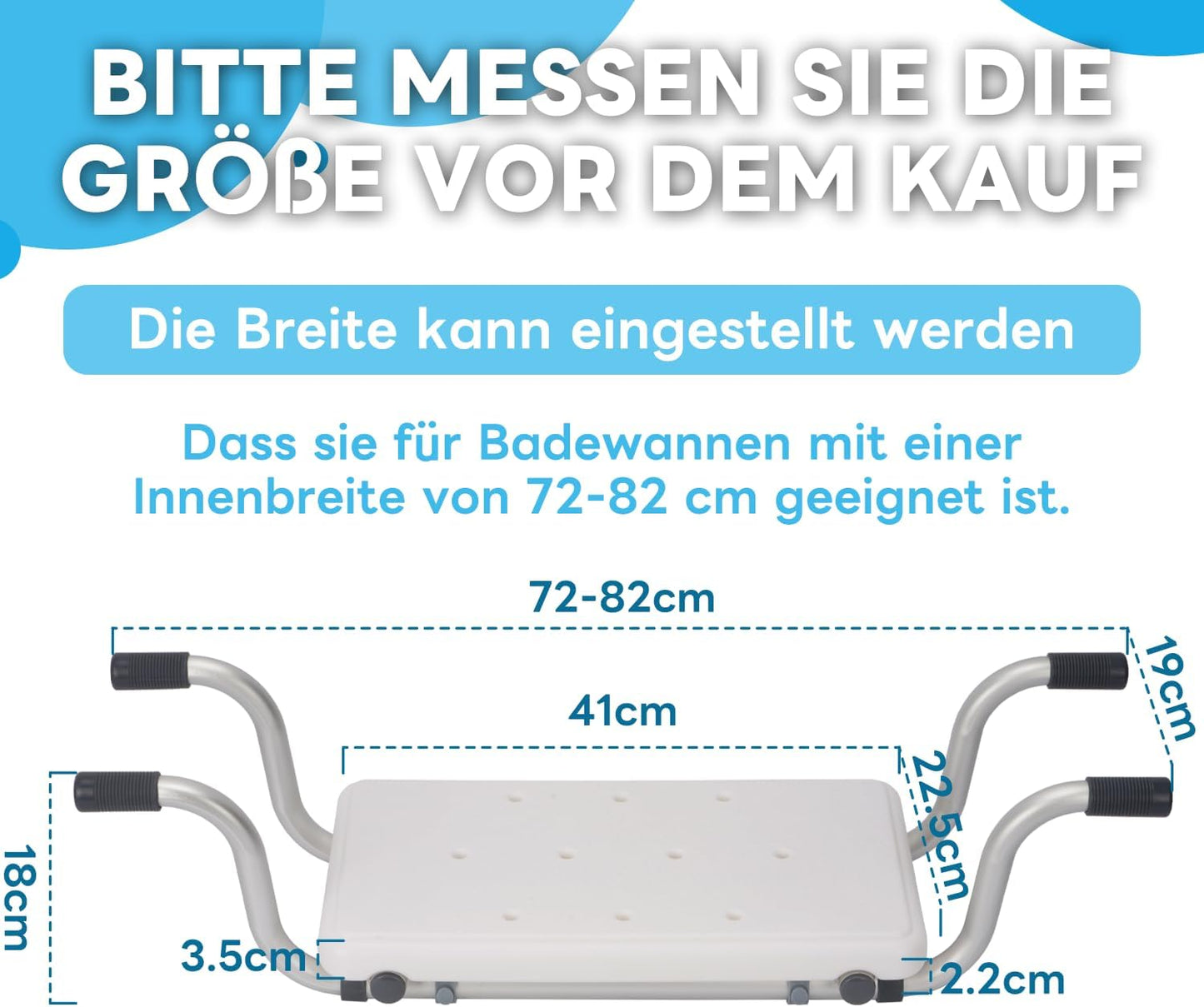 Rutschfester Badewannensitz für Senioren