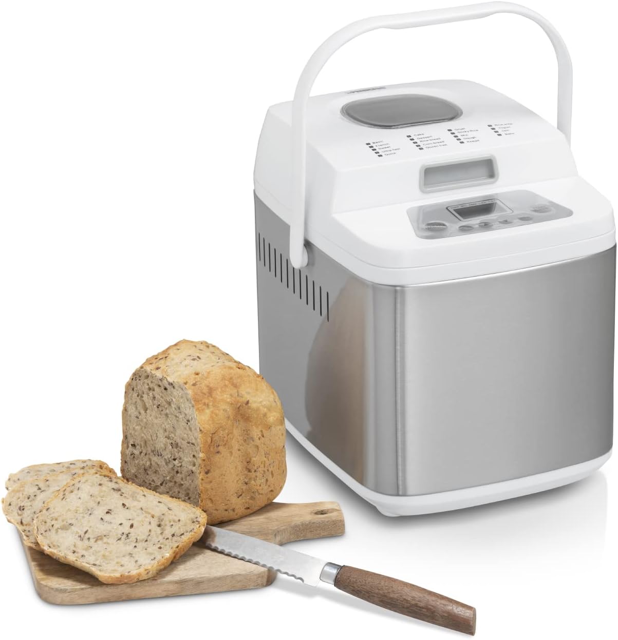 152007 Deluxe Brotbackautomat mit glutenfreiem Programm, Weiss, Ohne Spender