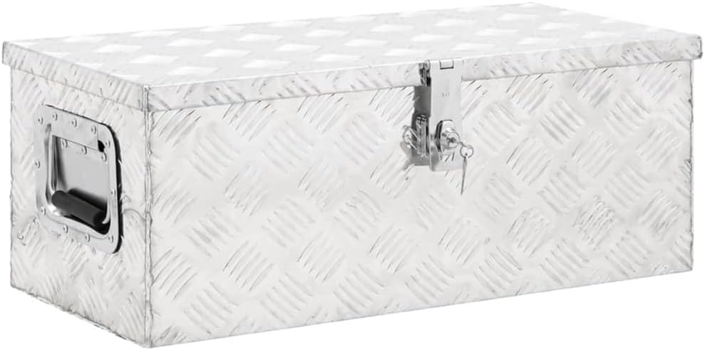 Aluminium-Aufbewahrungsbox, 70 x 31 x 27 cm Silber
