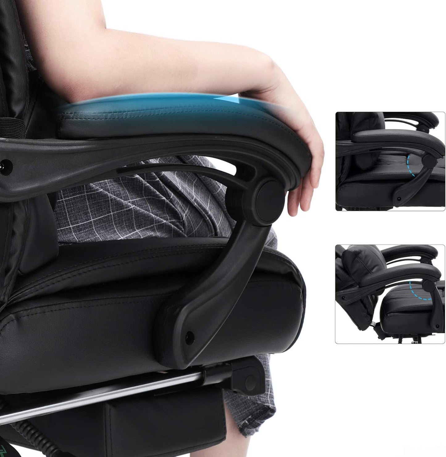 OBG71B, schwarz, 50 x 49 x (117-125) cm