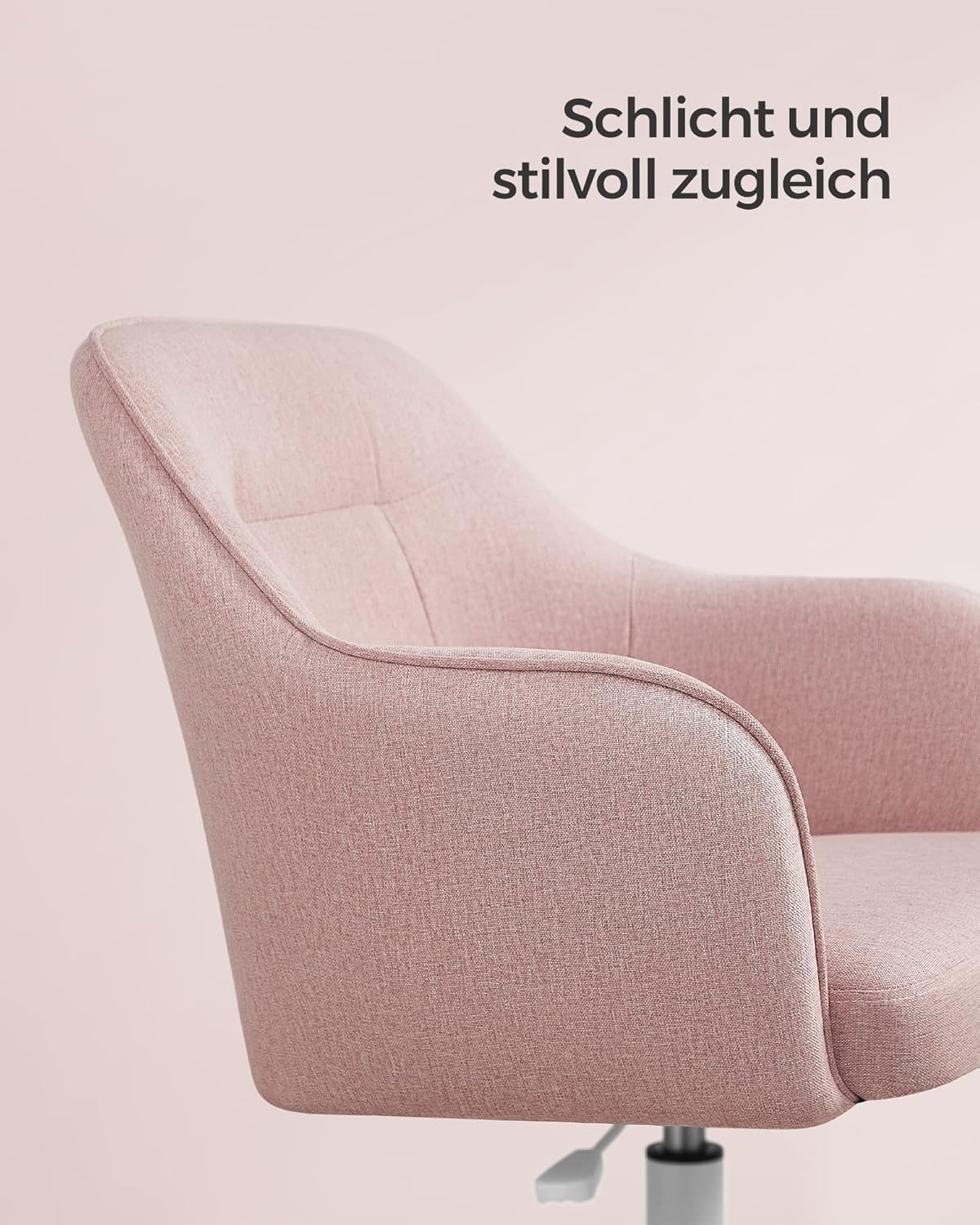 Drehbarer Homeoffice Stuhl, Baumwollmischung Rosa