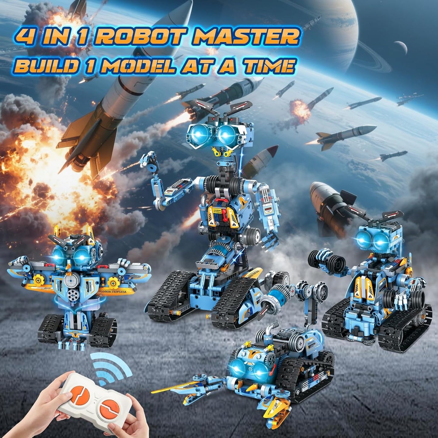 Roboter-Bauspielzeug, Blau