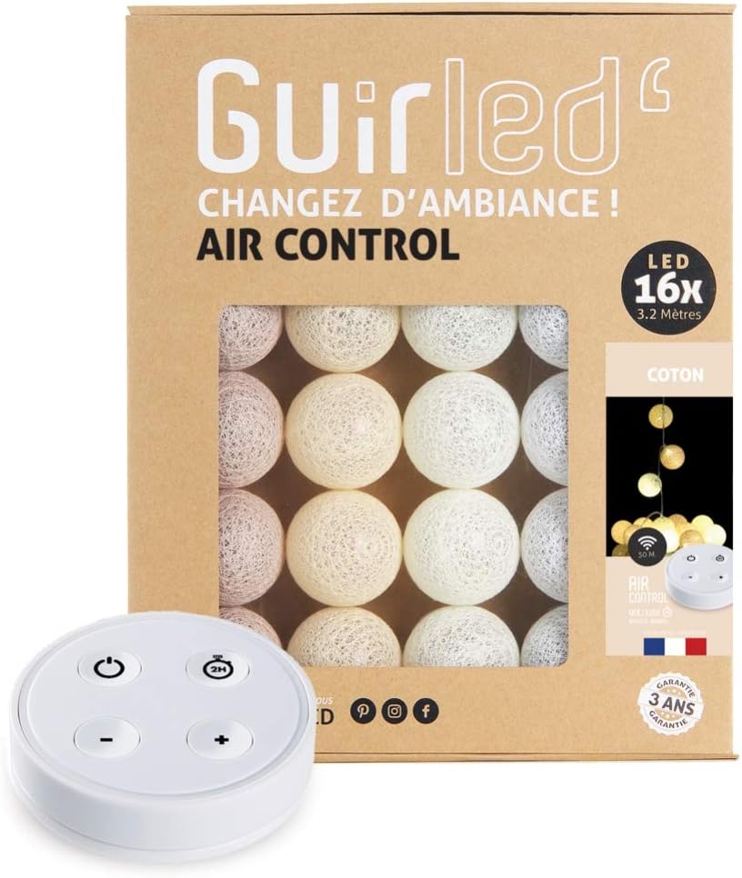 LED Baumwollkugeln, Beige, 1.6 m