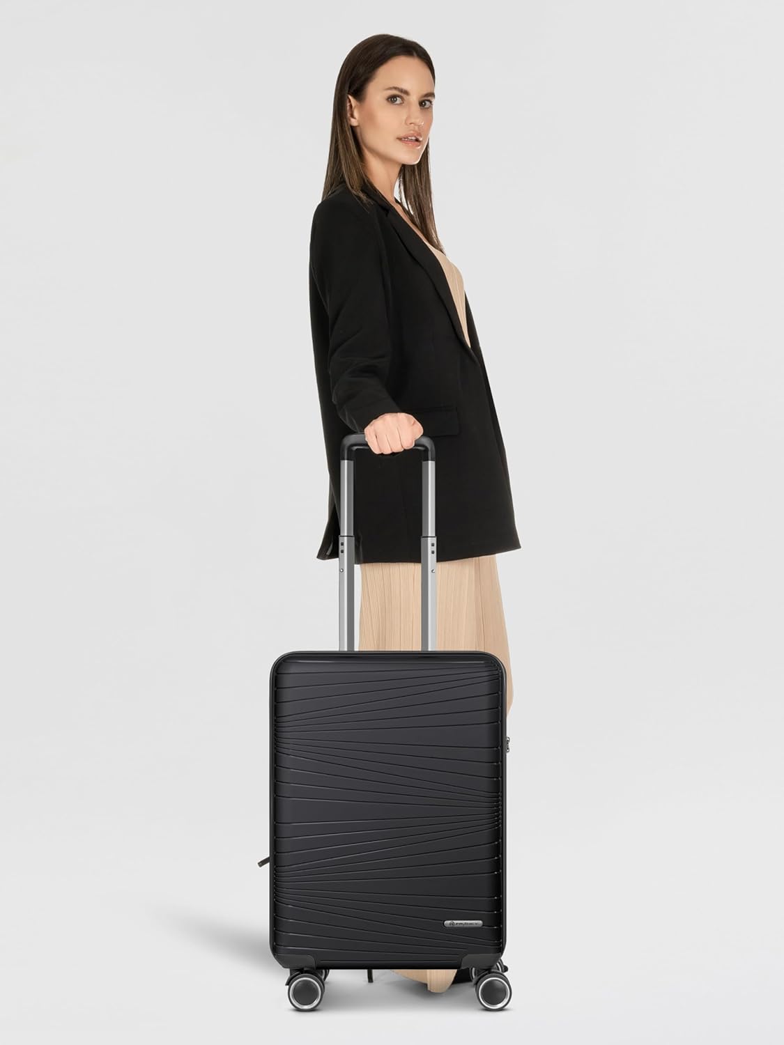Dallas 3.0 Hartschalen-Trolley mit Rollen und TSA-Schloss, Schwarz Koffer S (55 cm)