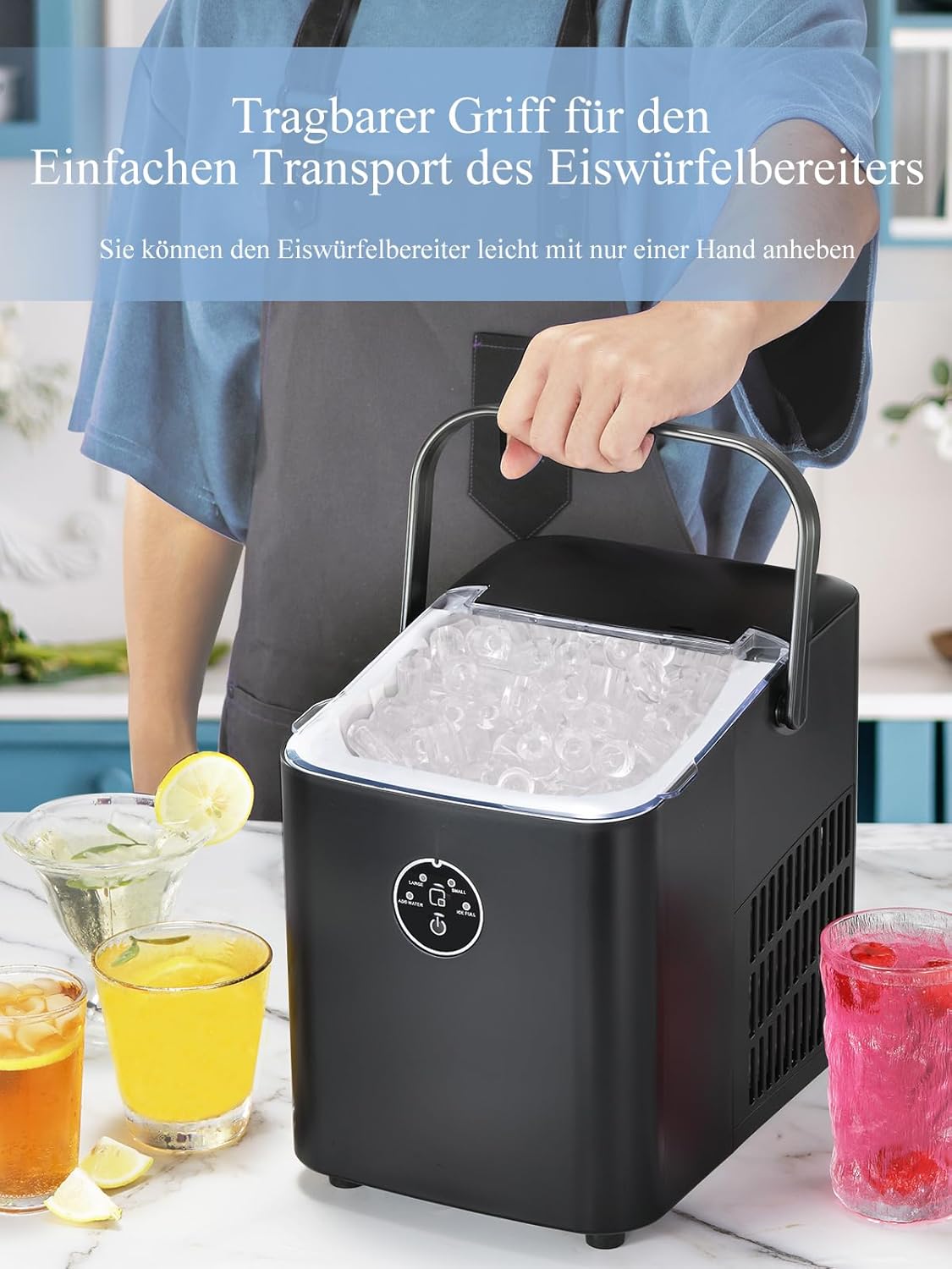 Eiswürfelmaschine, Schwarz