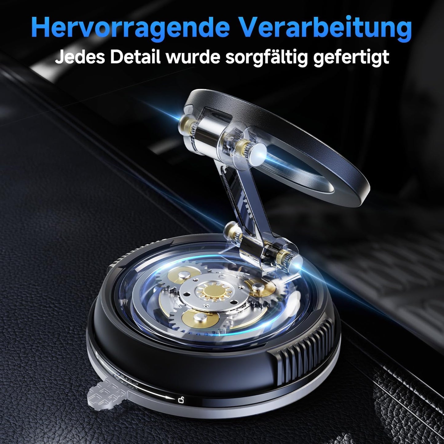 Handyhalterung für Auto mit Magnetstärke, Schwarz