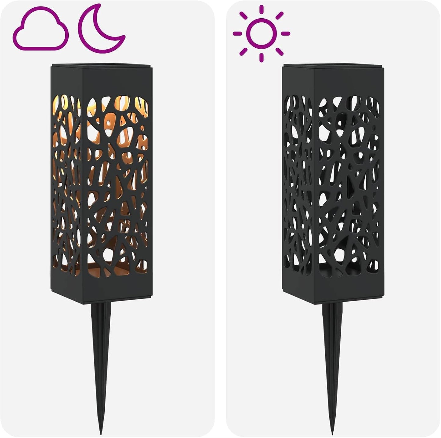 Solarleuchten mit Erdspiess, 8 Stück, 8