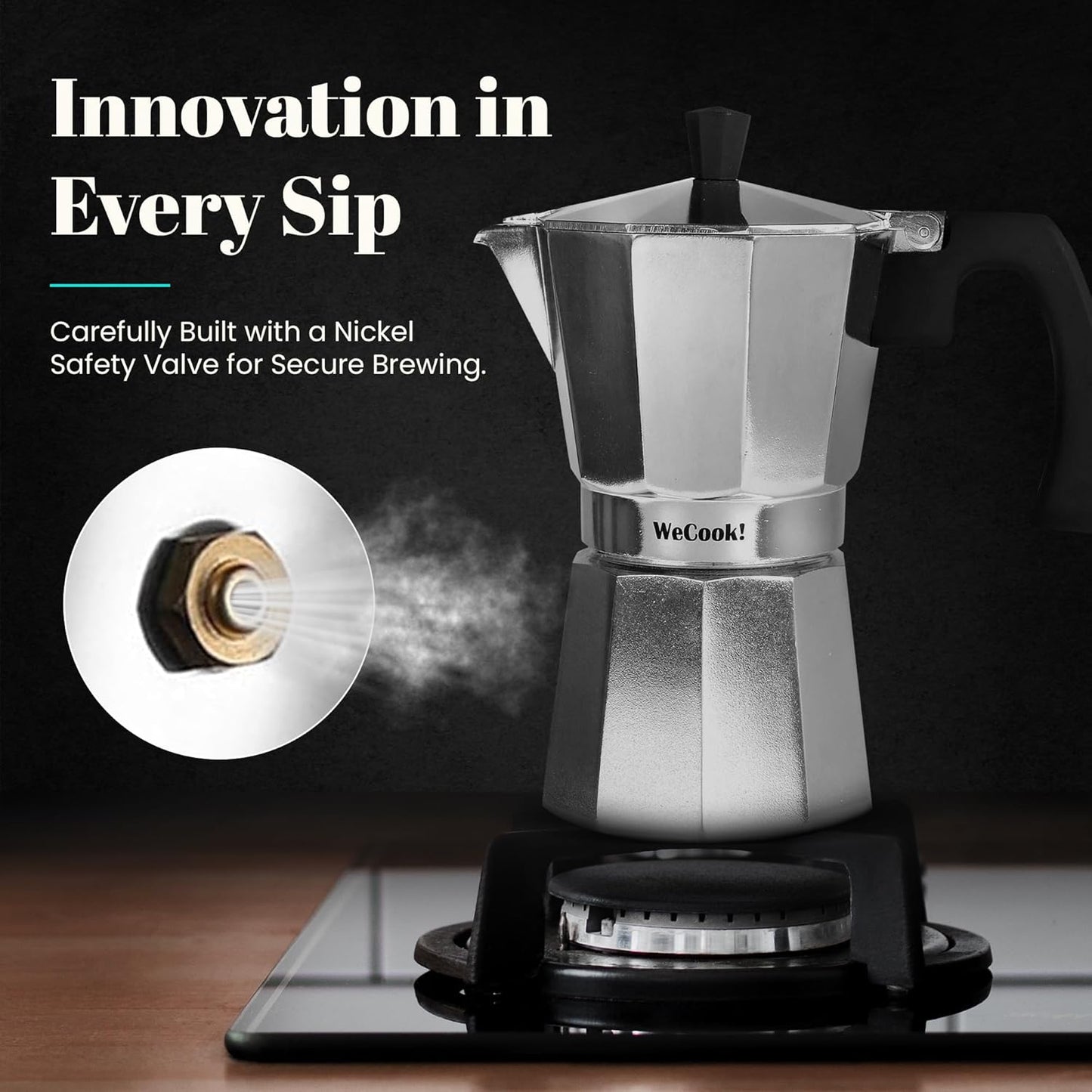 Espressokocher für 6 Tassen, CUPS 6 CUPS