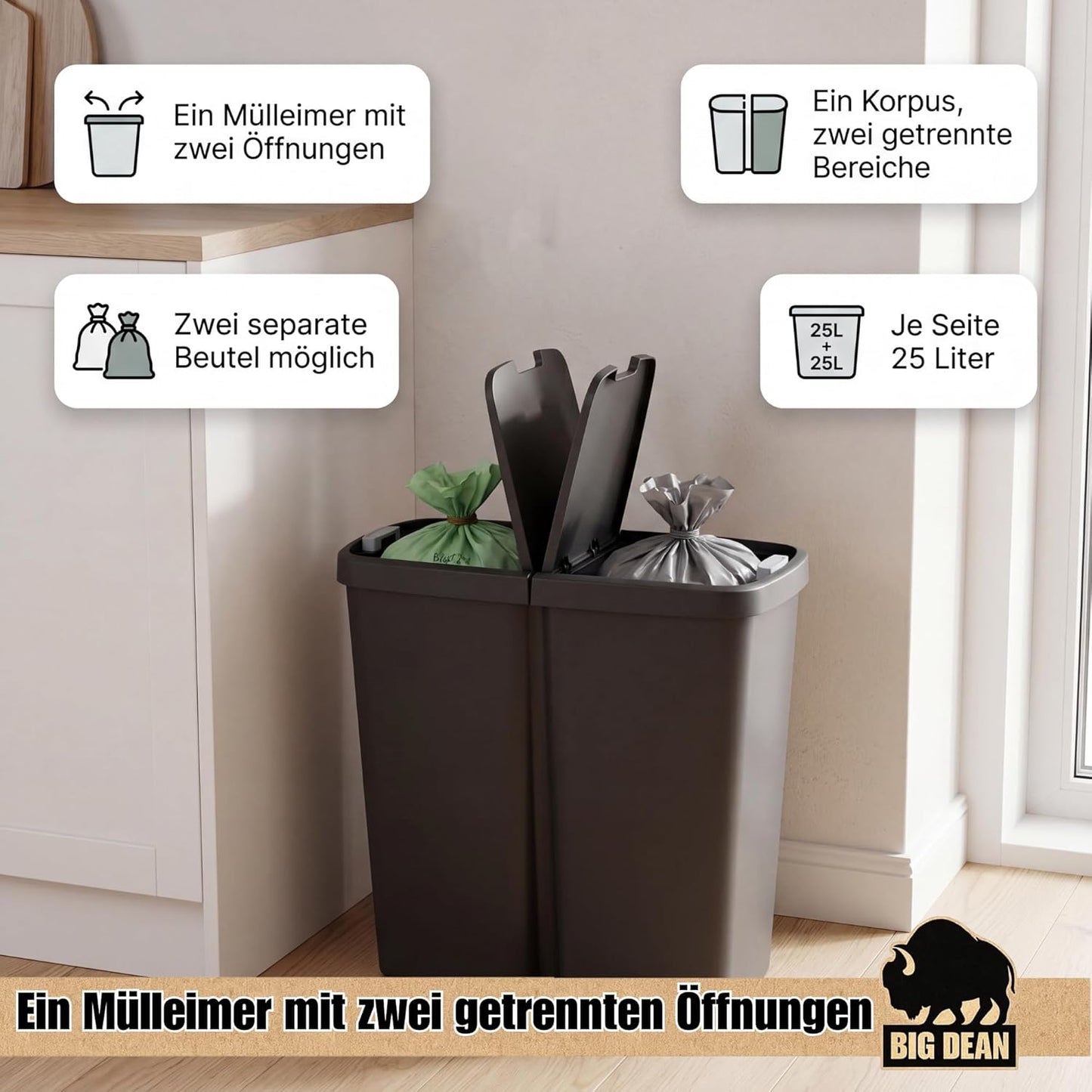 Duo Abfalleimer