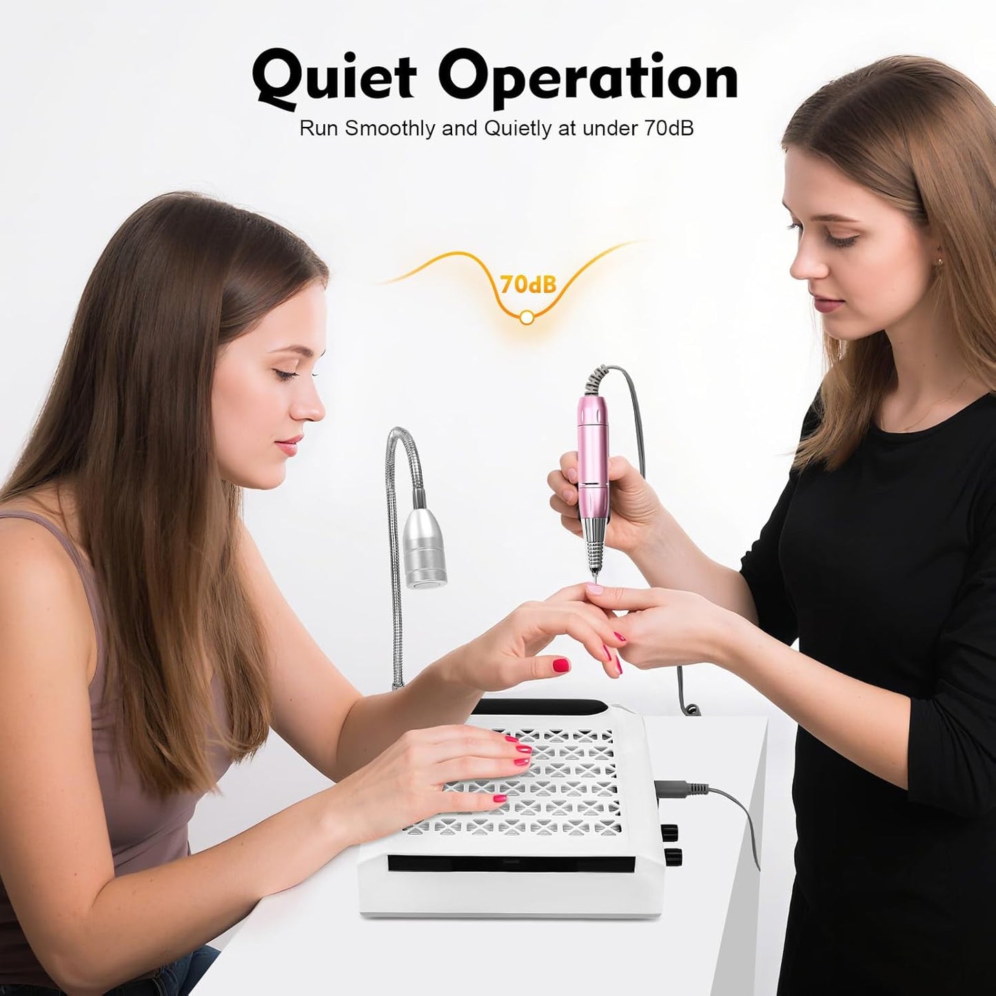 4 in 1 Profi-Nagelfräse mit Staubsauger & LED