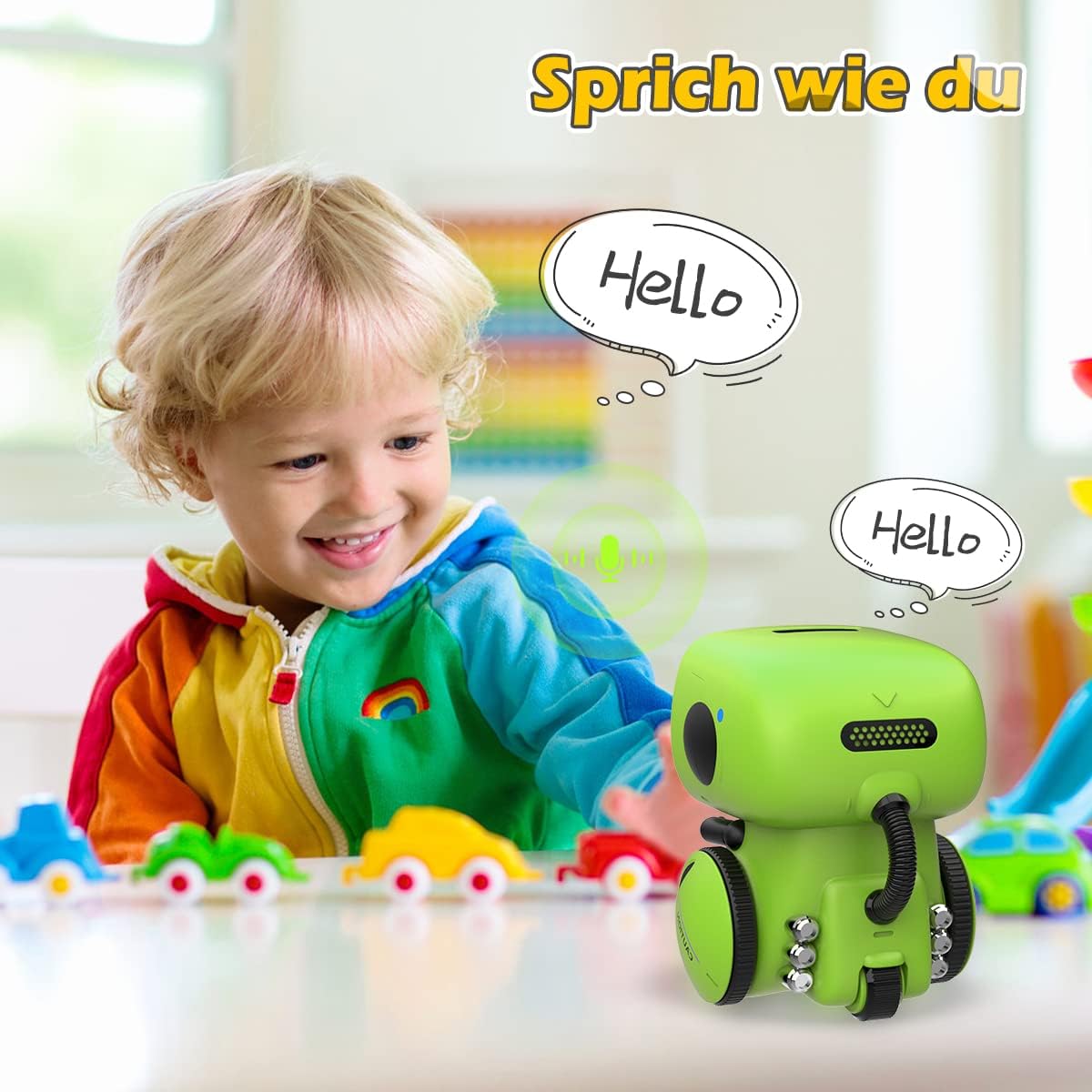 Interaktiver Roboter, grün