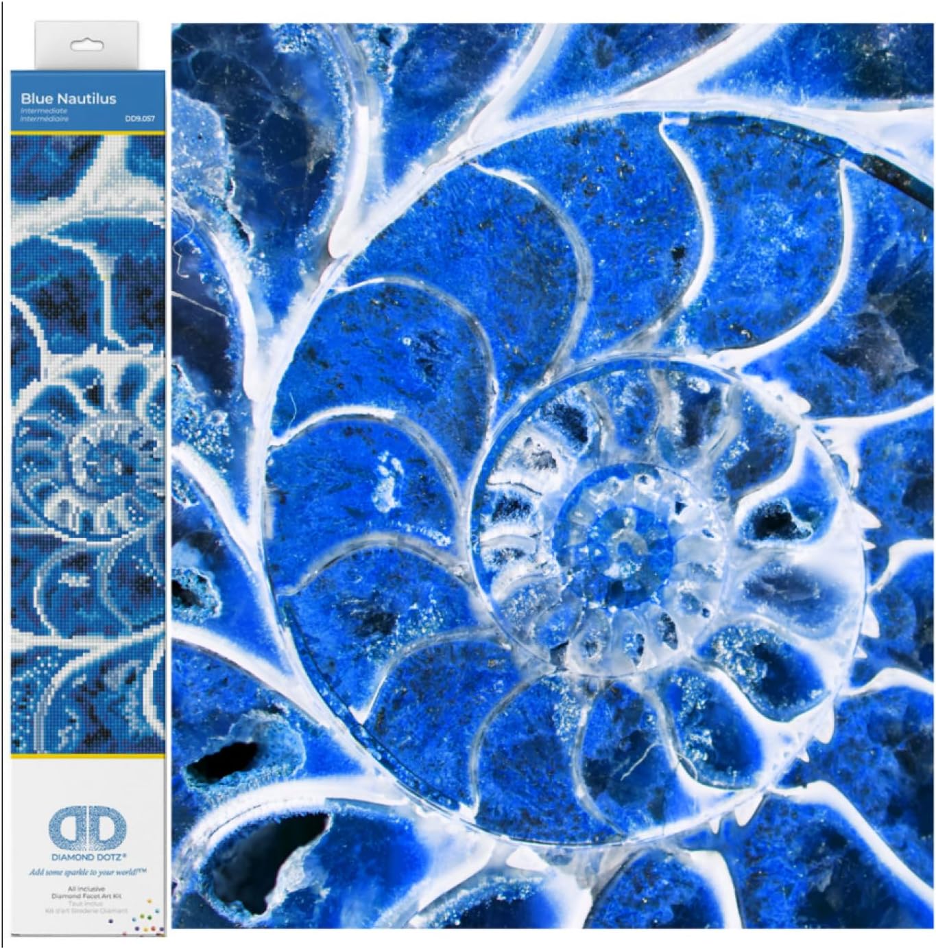 Diamond Painting - Blue Nautilus, 51 x 37cm Blaue Nautilus