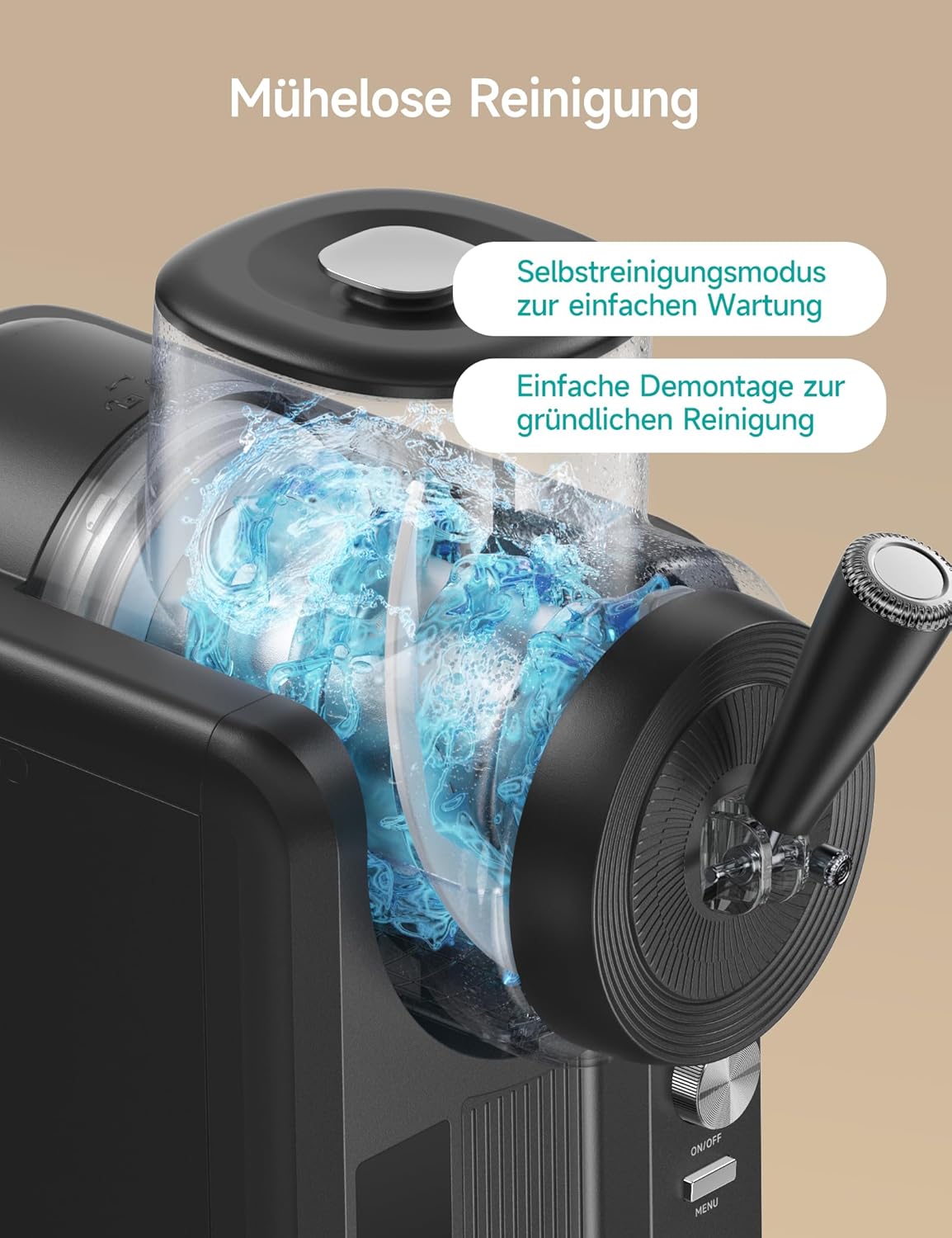F3 Eismaschine mit 5 Modi: Slushie & Softeis, Schwarz