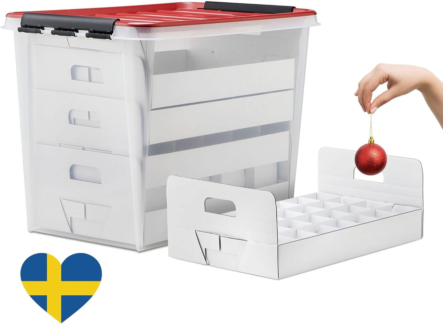 Weihnachtskugel Aufbewahrungsbox, 1er-Set