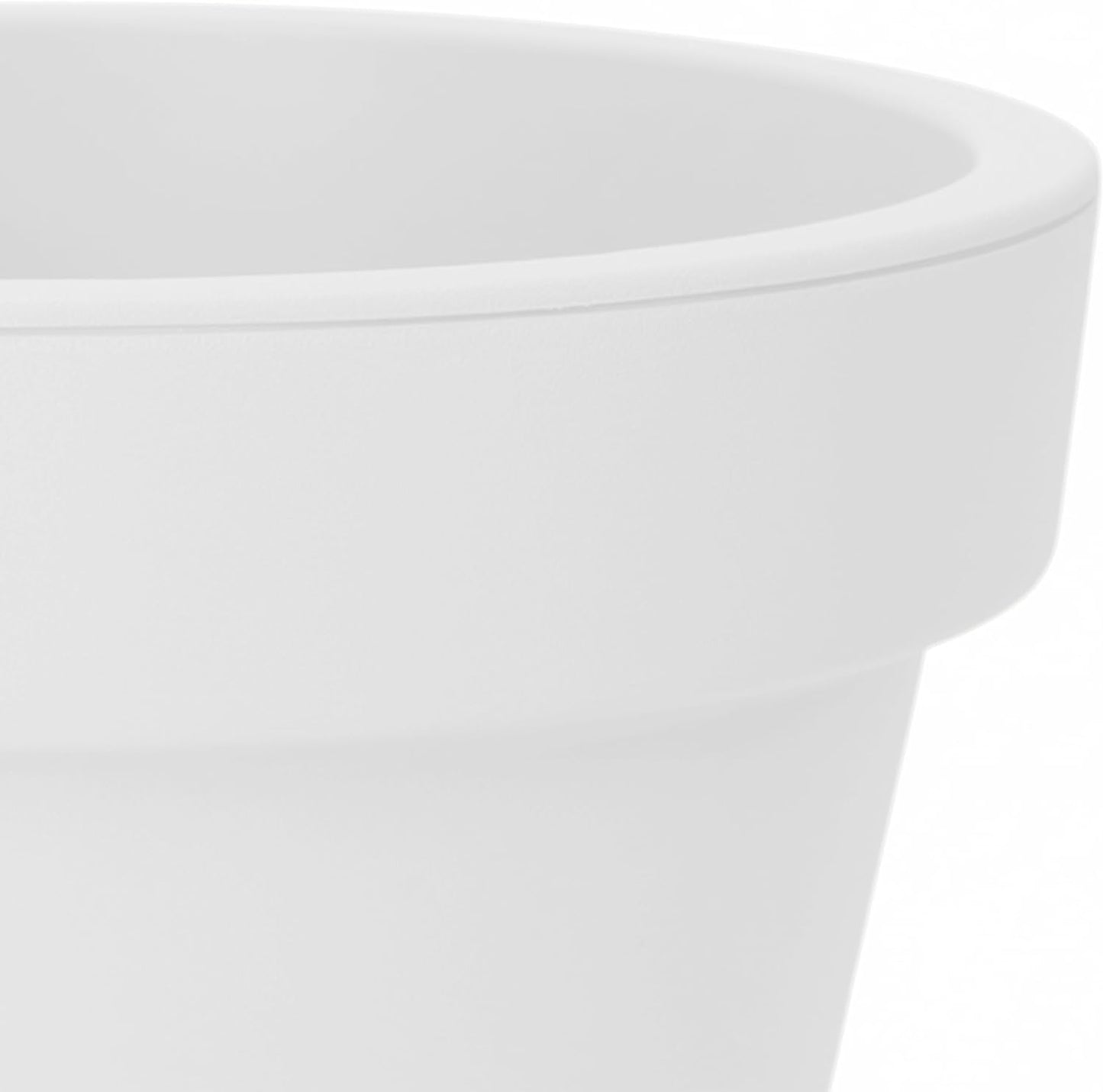 Grosser runder Pflanzkübel für Innen und Aussen, Ø 48 cm Weiss