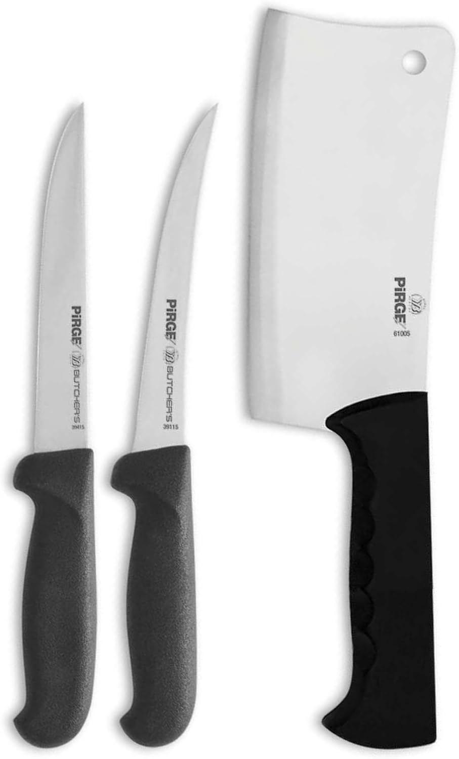 Butcher's Messerset, 21 cm & 15 cm & 15 cm Schwarz