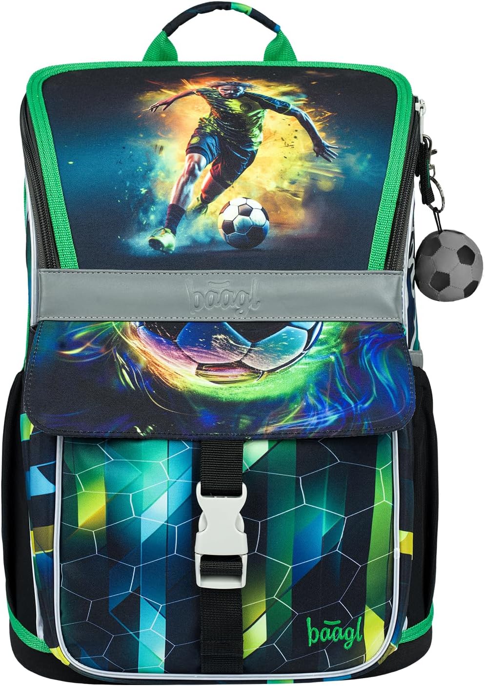 3-teiliges Schulranzen-Set Fussballspieler, Fußballspieler