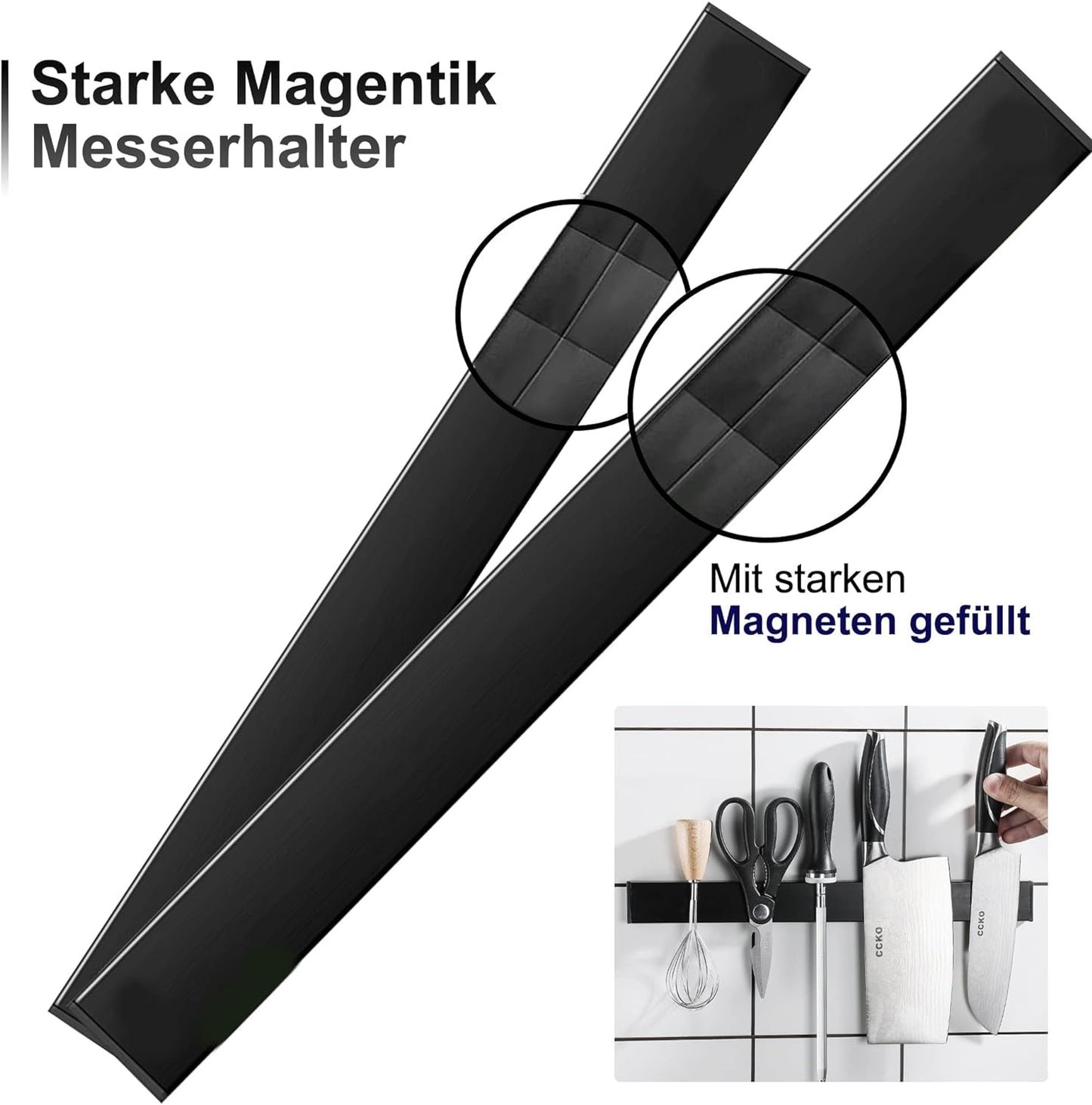 Magnetleiste, 40cm Black