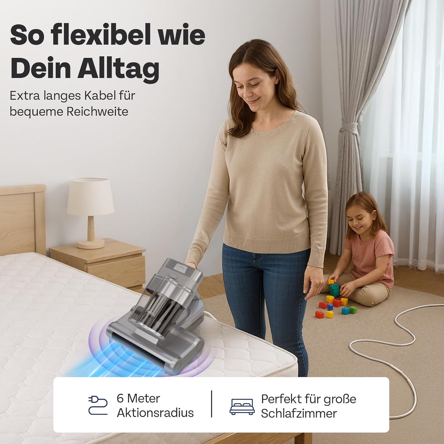 Milbensauger für Matratzen & Polster mit UV-Licht