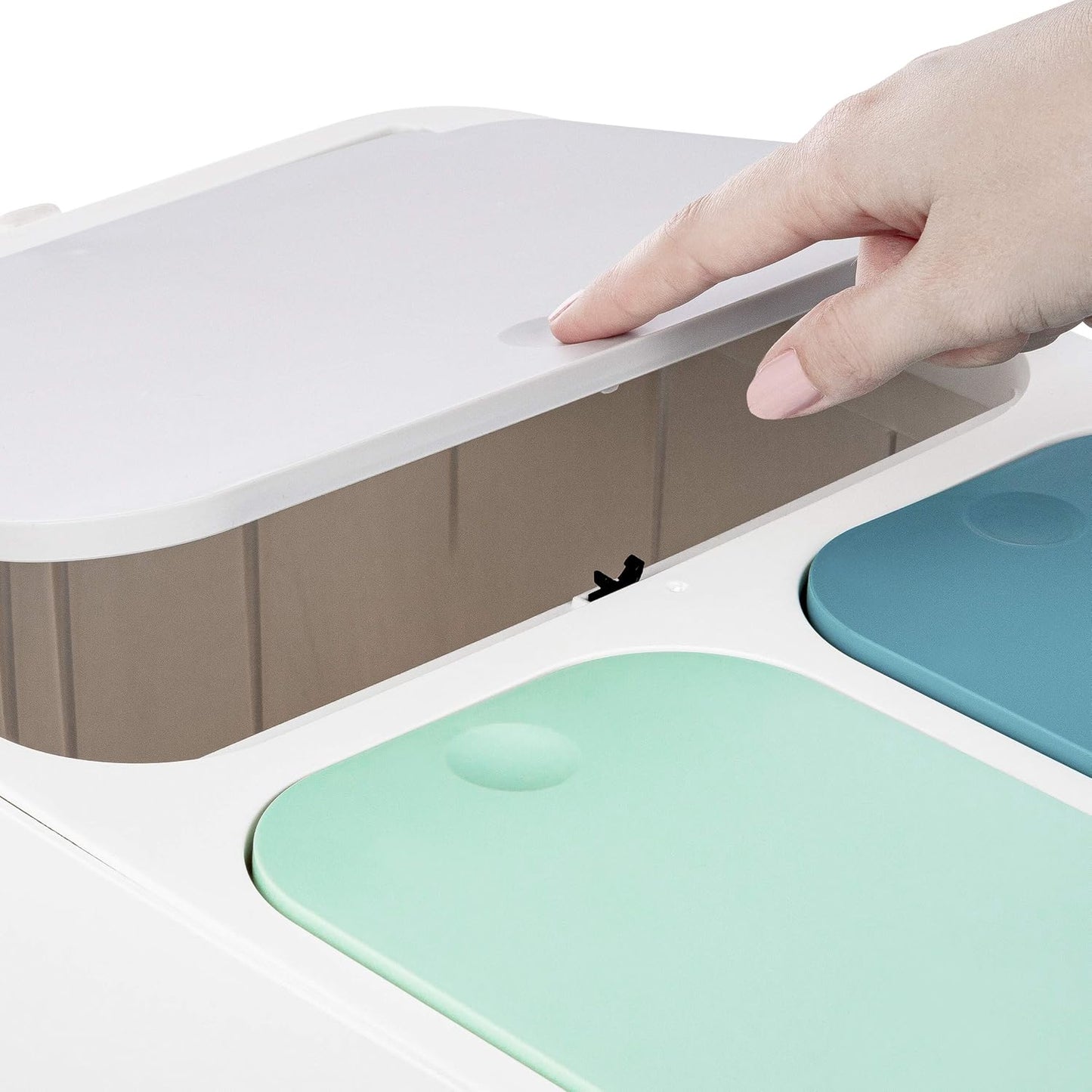Mülltrennsystem Tom, Grau-Mint-Petrol|36 Liter