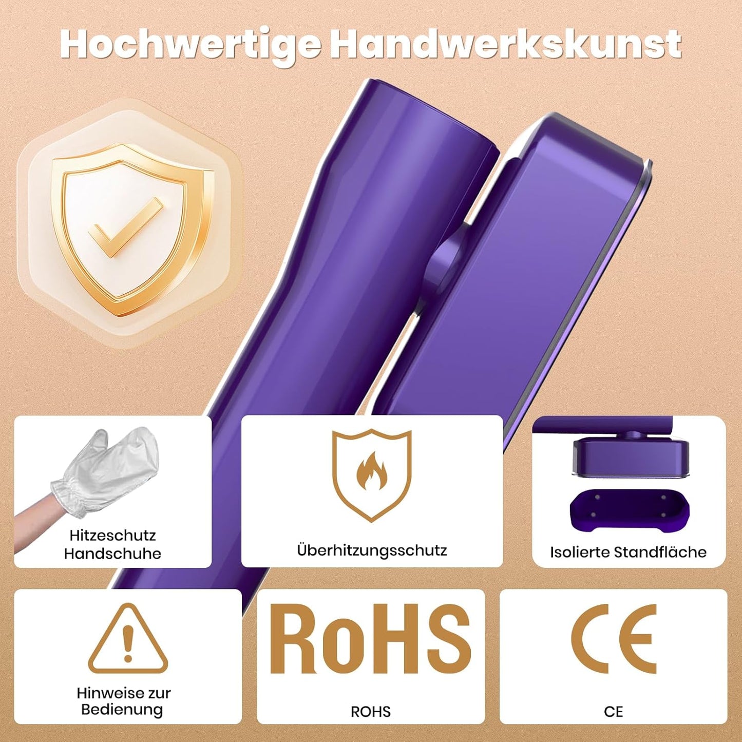 Tragbarer Reise-Dampfglätter, Purple