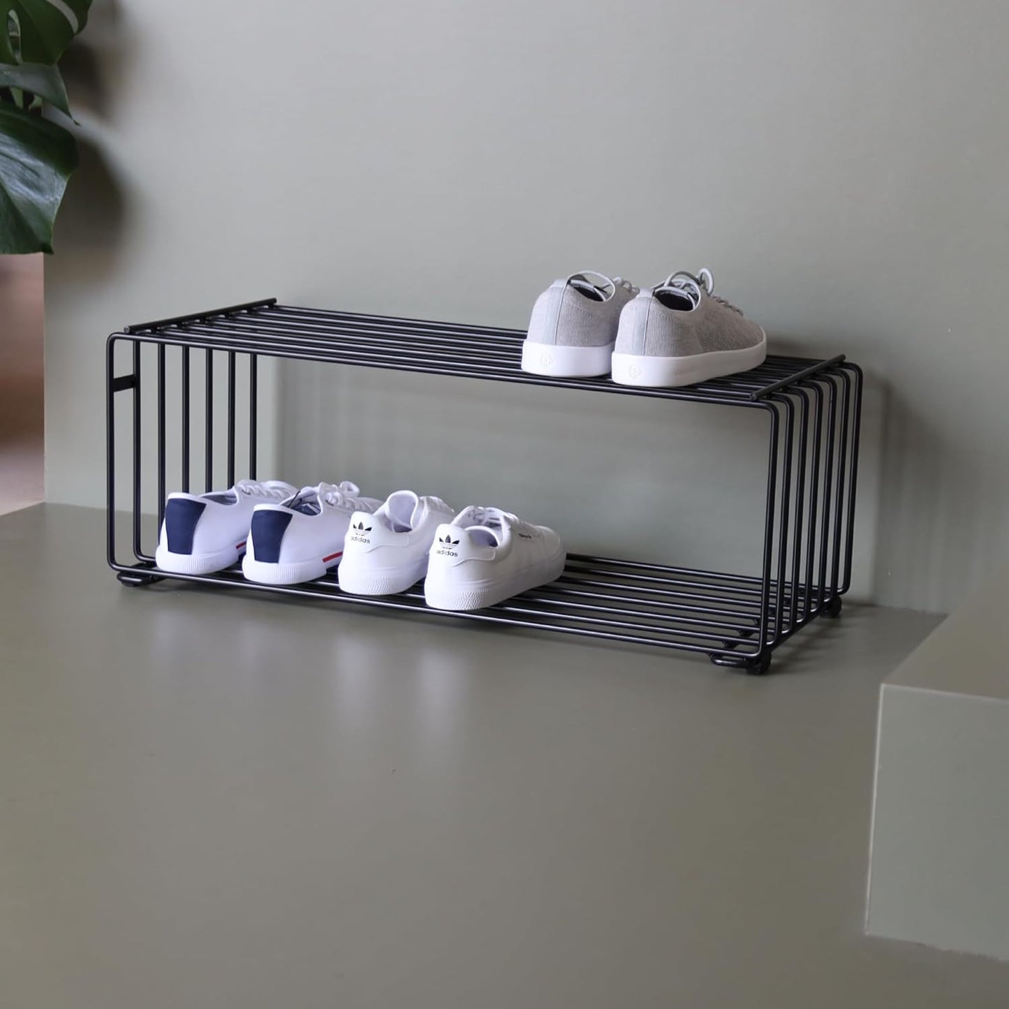 Schuhregal Metall RODL - Elegante Schuhablage, Graphitschwarz