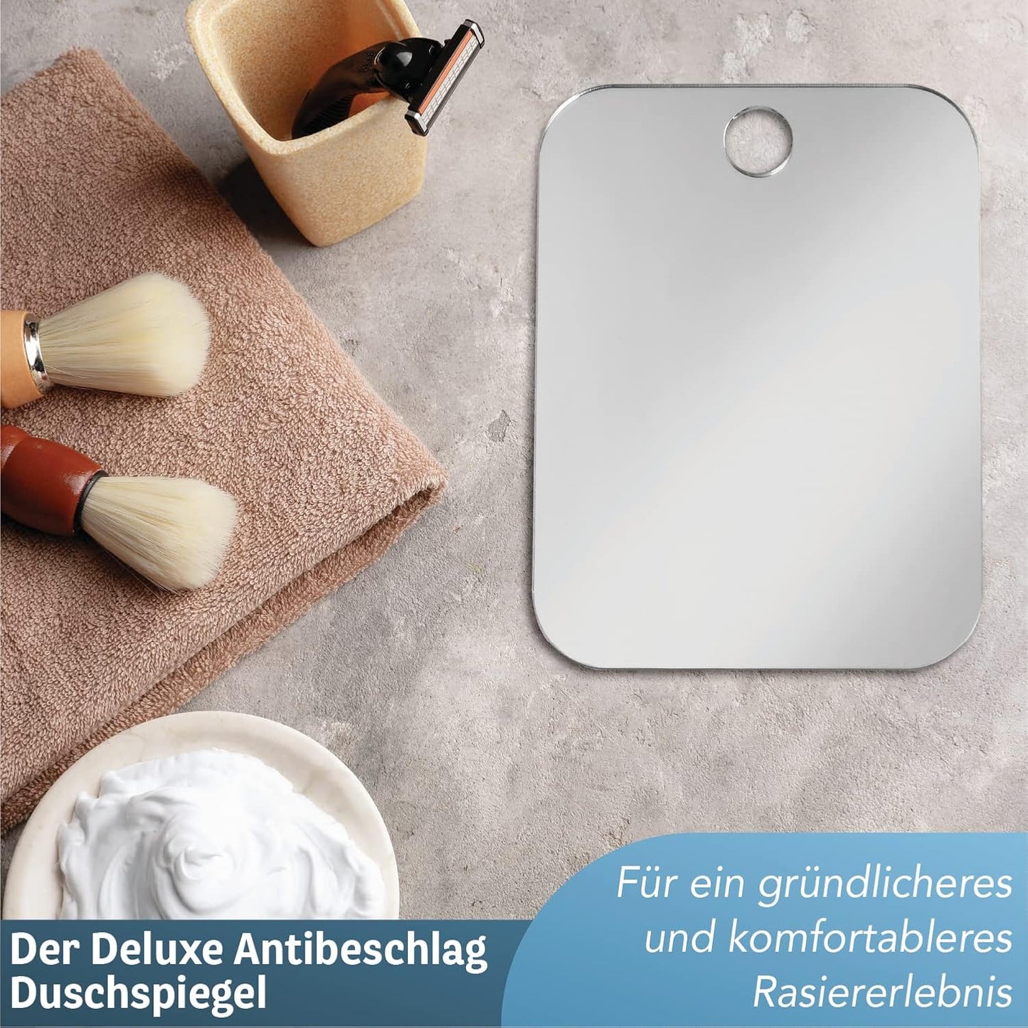 Rasierspiegel, 17.2L x 13.6B cm