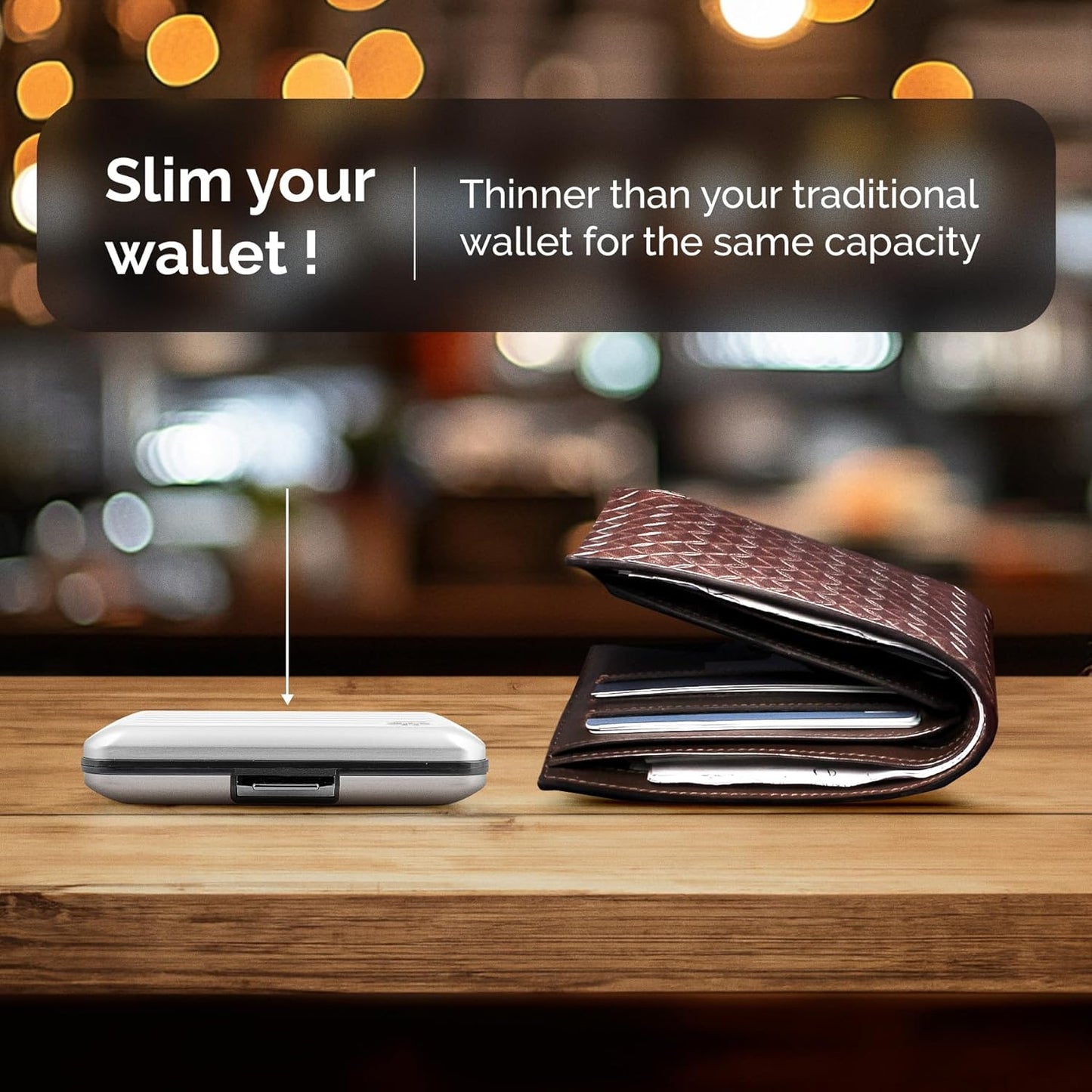 Geldbörse Smart Case V2 mit RFID-Schutz, Aluminium Silver
