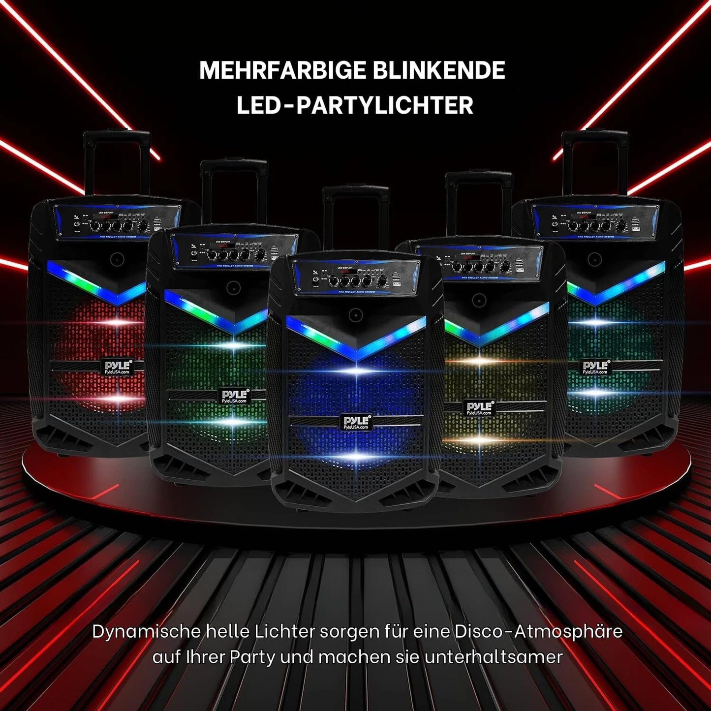 PA Bluetooth Lautsprecher mit Karaoke-Funktion, 12" Subwoofer