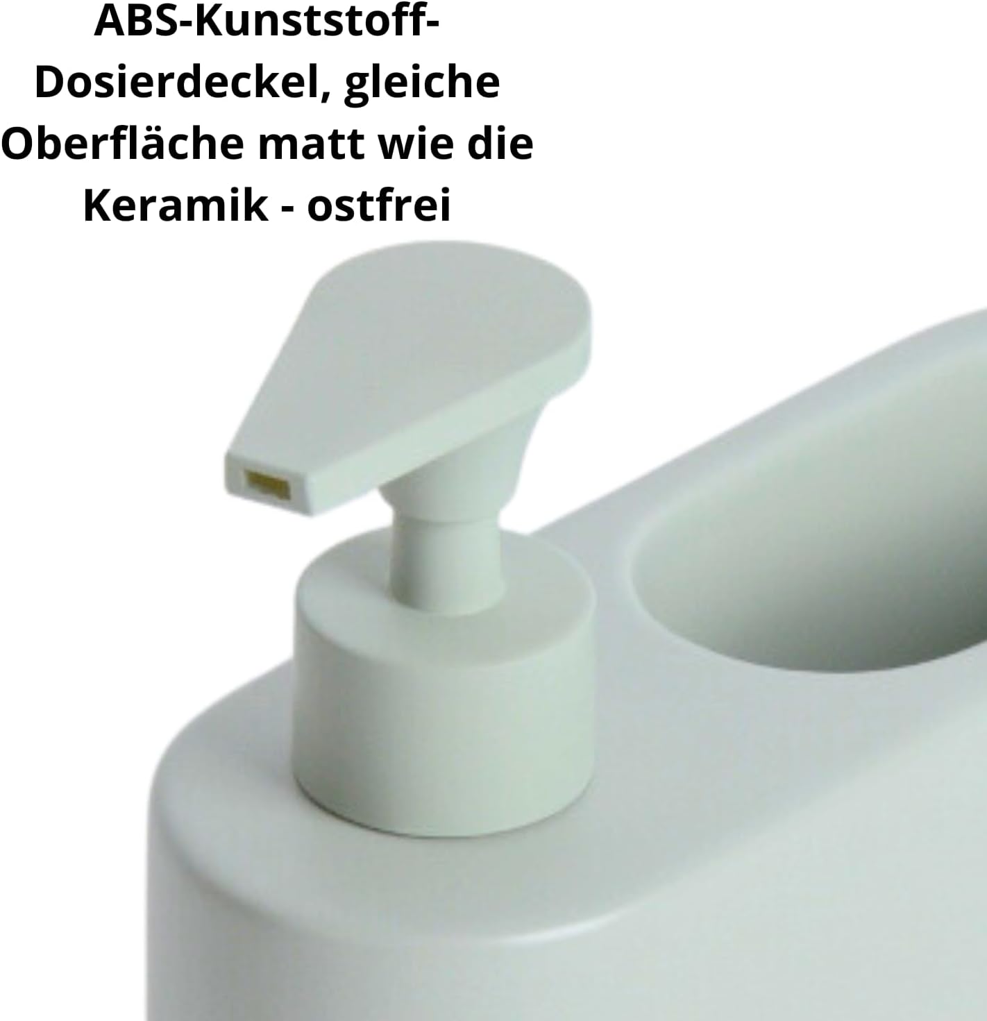 Seifenspender matt 18 x 6 x 15.8 cm, Salbeigrün Matt