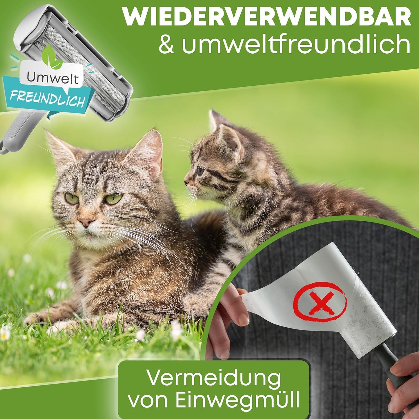 Fusselrolle Tierhaarentferner, Grau