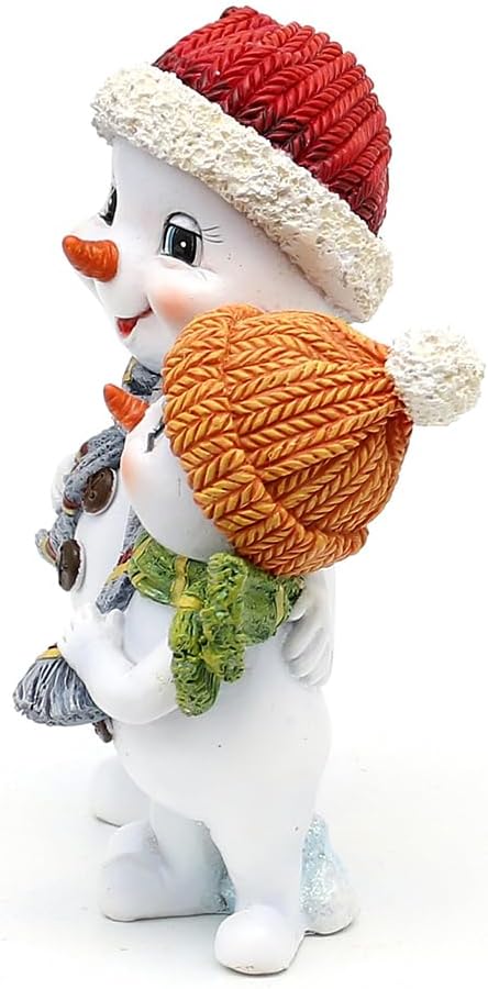 Schneekinderpaar mit Mütze und Schal, Paar