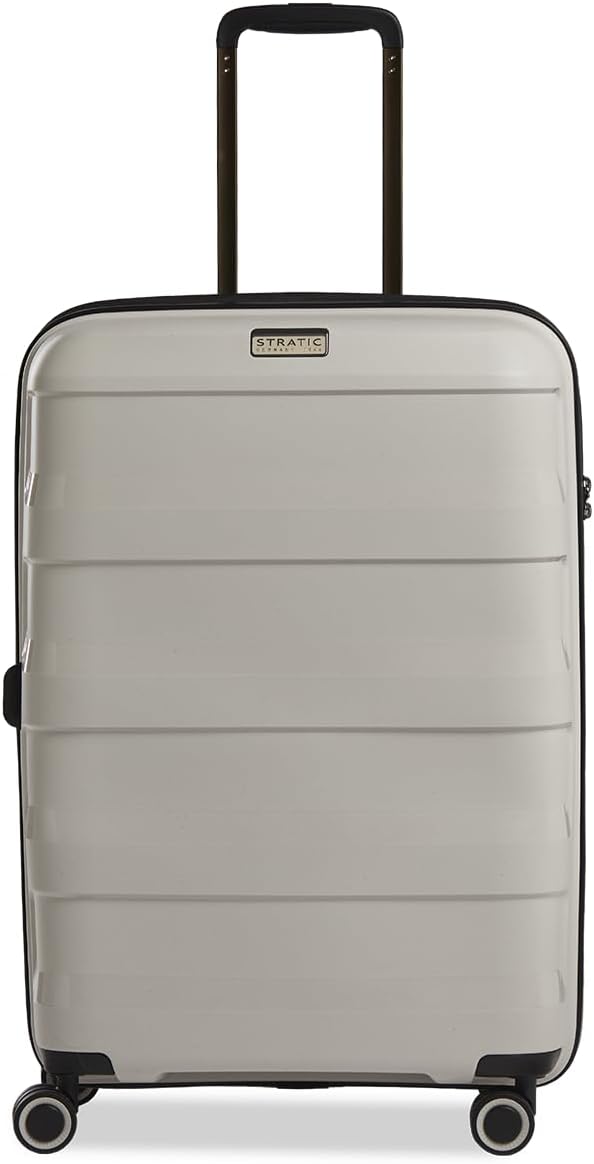 Straw + Hartschalen Koffer(), M Beige