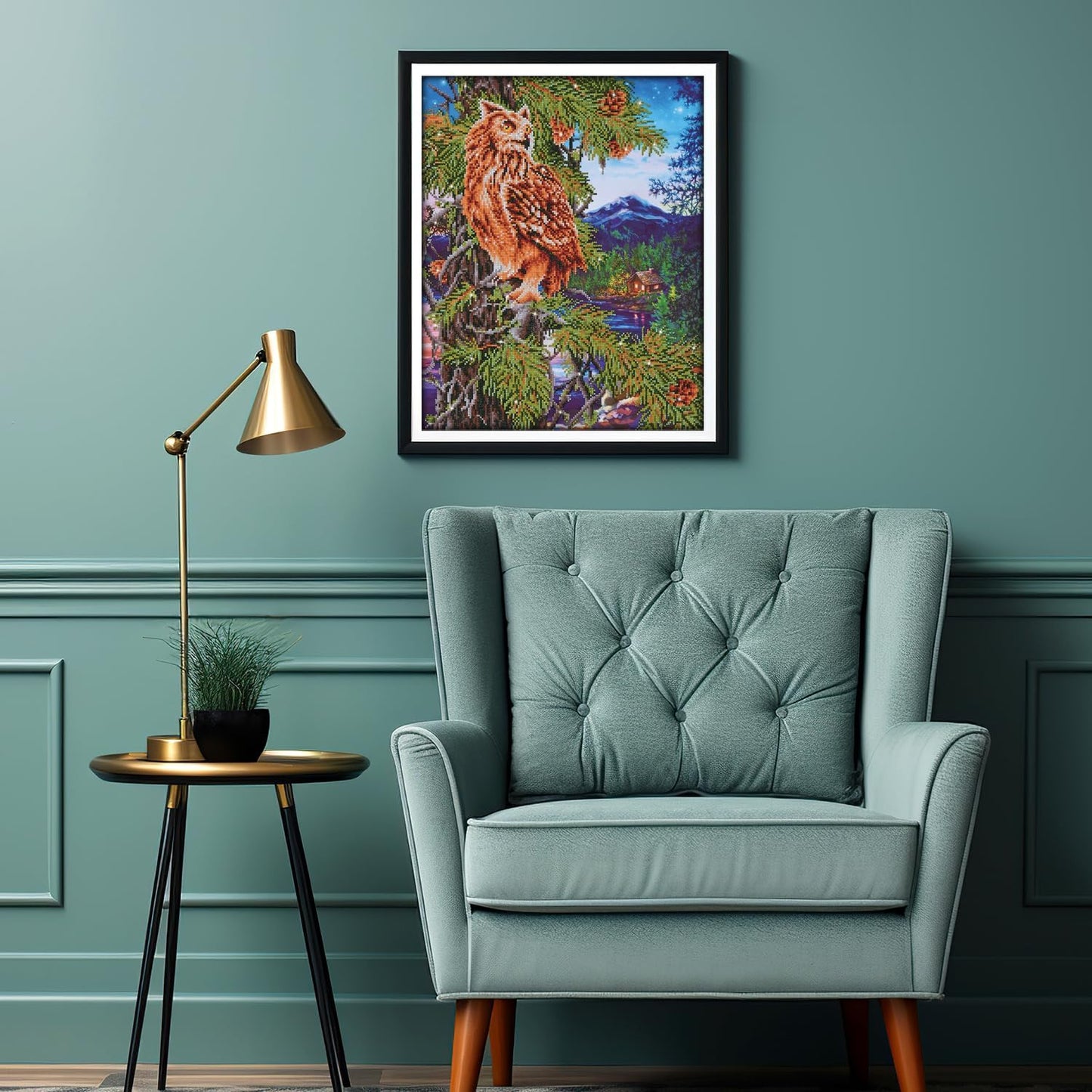 Diamond Painting Eule, Twilight Wisdom
