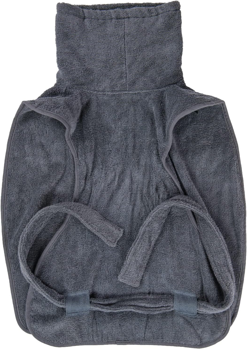 Hunde Bademantel mit Bindegürtel, XS/S, Grau