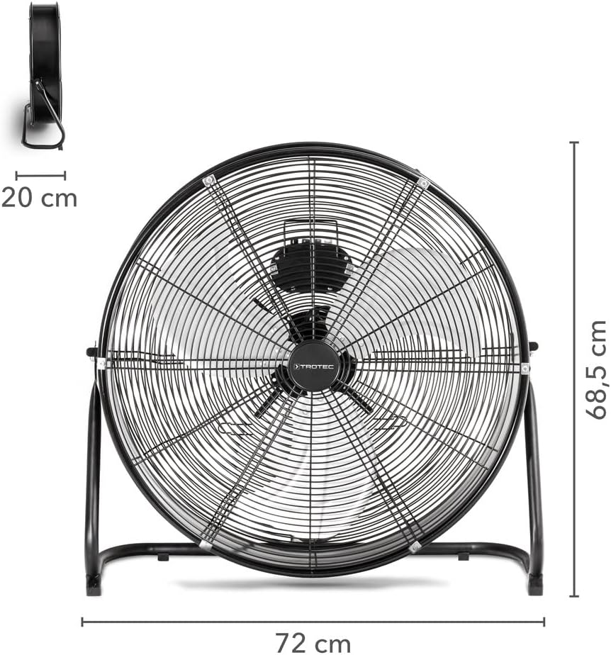 Bodenventilator TVM 24 D, 124 W Schwarz