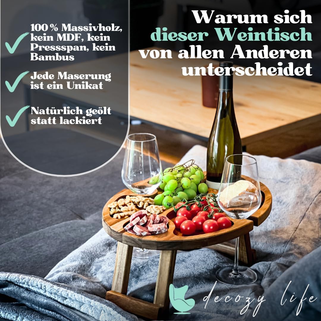 Klappbarer Weintisch