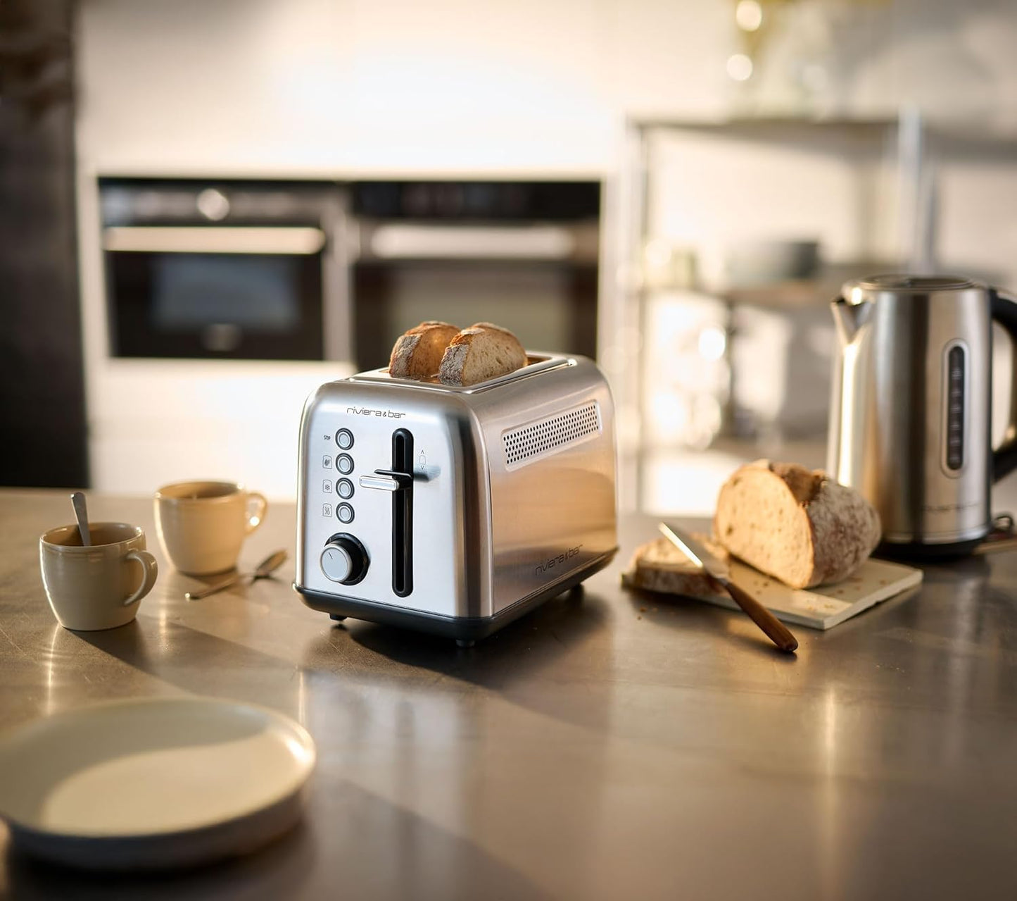 2-Scheiben Toaster mit 7 Bräunungsstufen, Edelstahl