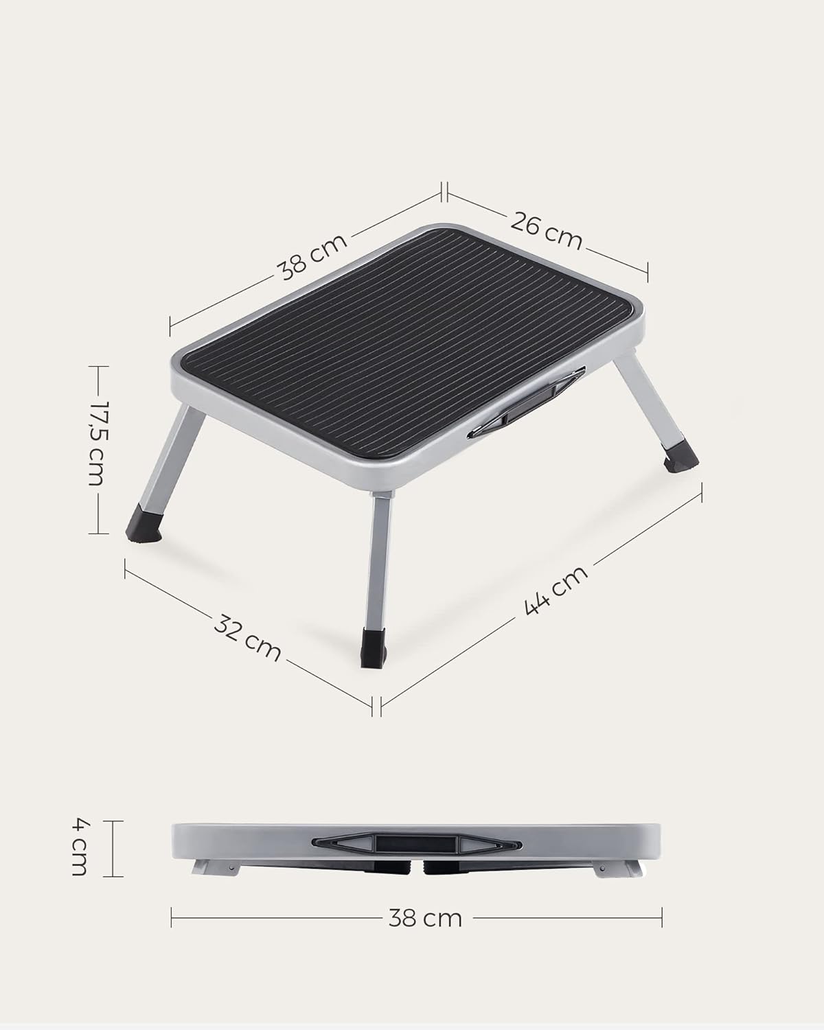 Tritthocker GSL001G01, Grau