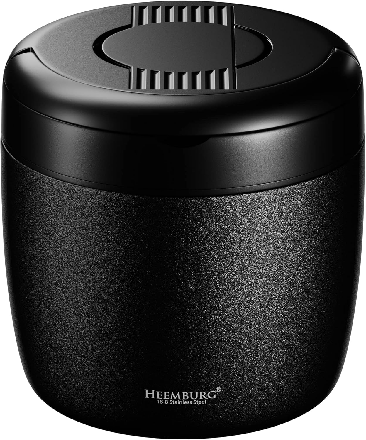 Thermobehälter für Essen, isolierte Lunchbox 1L, Schwarz 970 ml