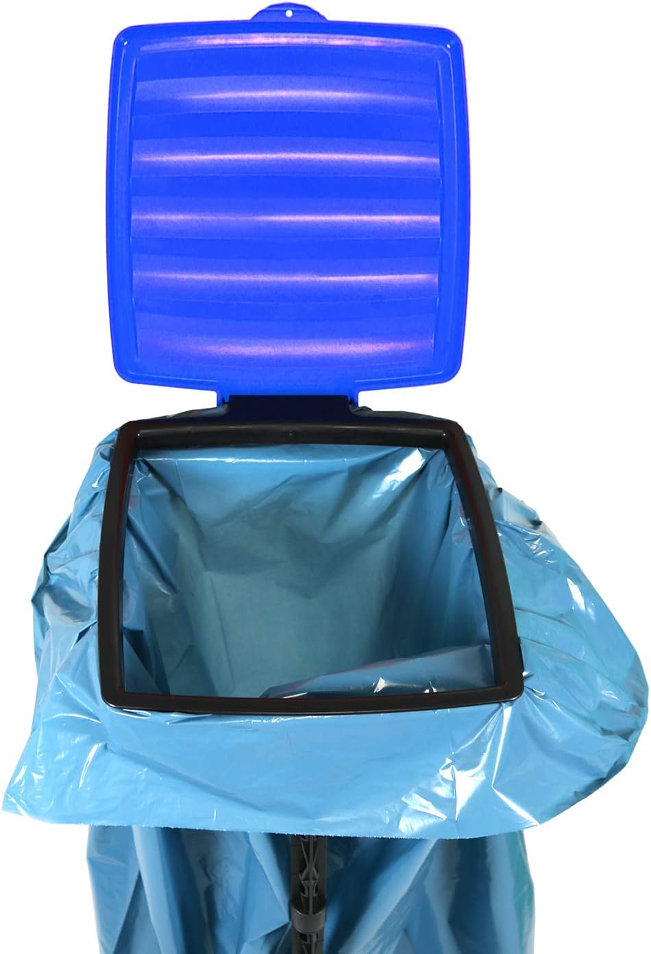 Müllsackständer mit Deckel, höhenverstellbar, 1x - blau