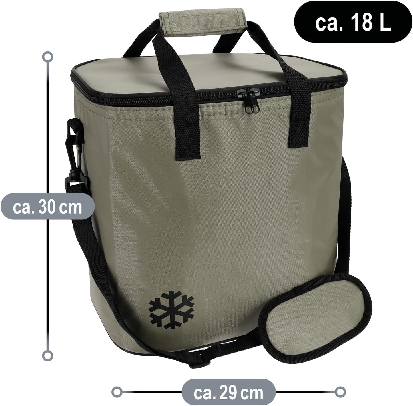Faltbare Kühltasche, 1 Stück - hellbraun