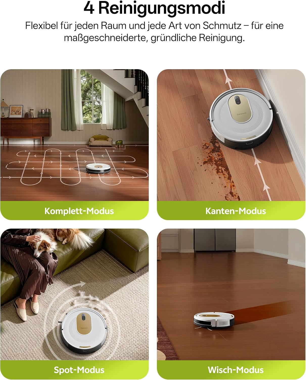 W8 Saugroboter mit Wischfunktion & App-Steuerung