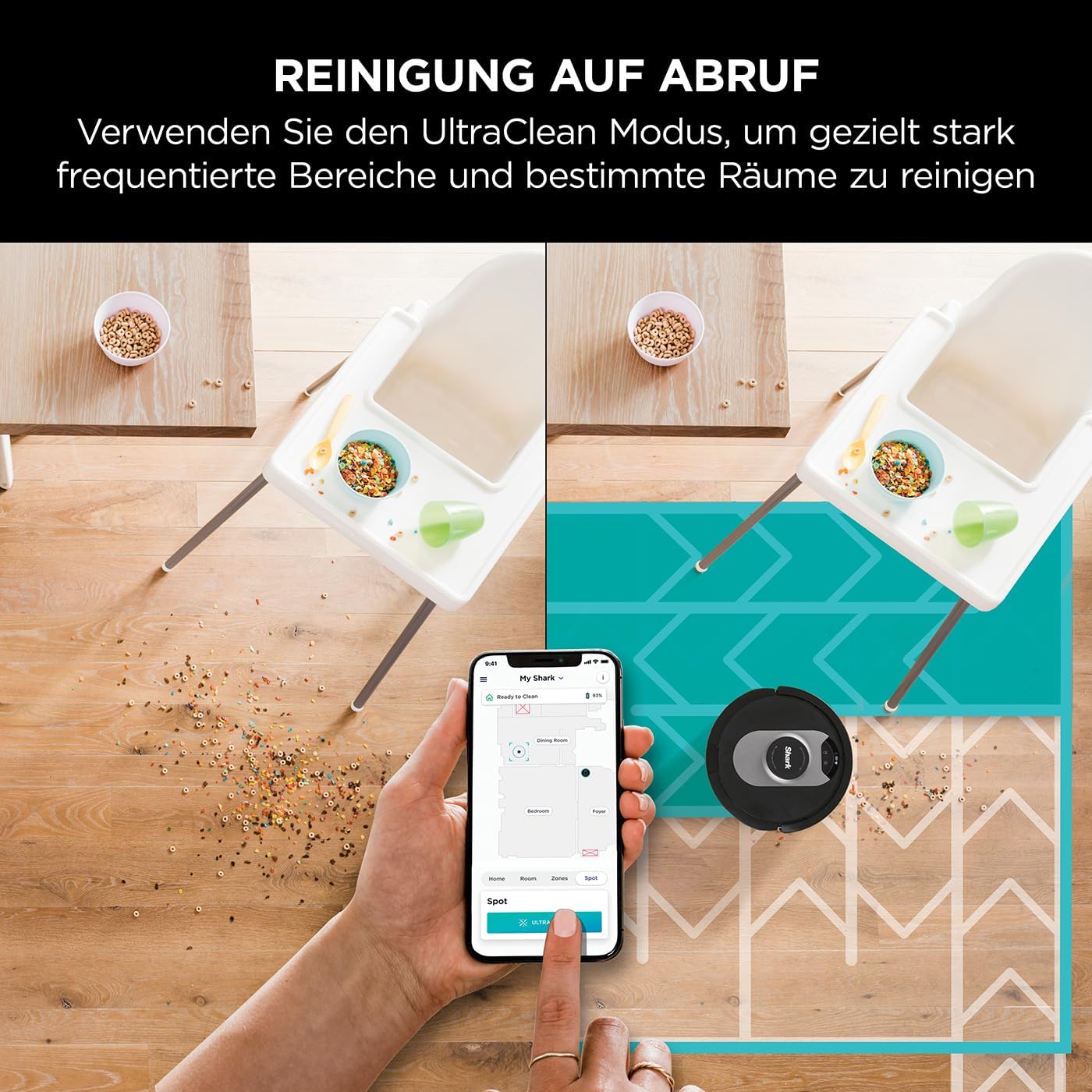 AI 360 Saugroboter mit Selbstentleerung, AI 360, Schwarz