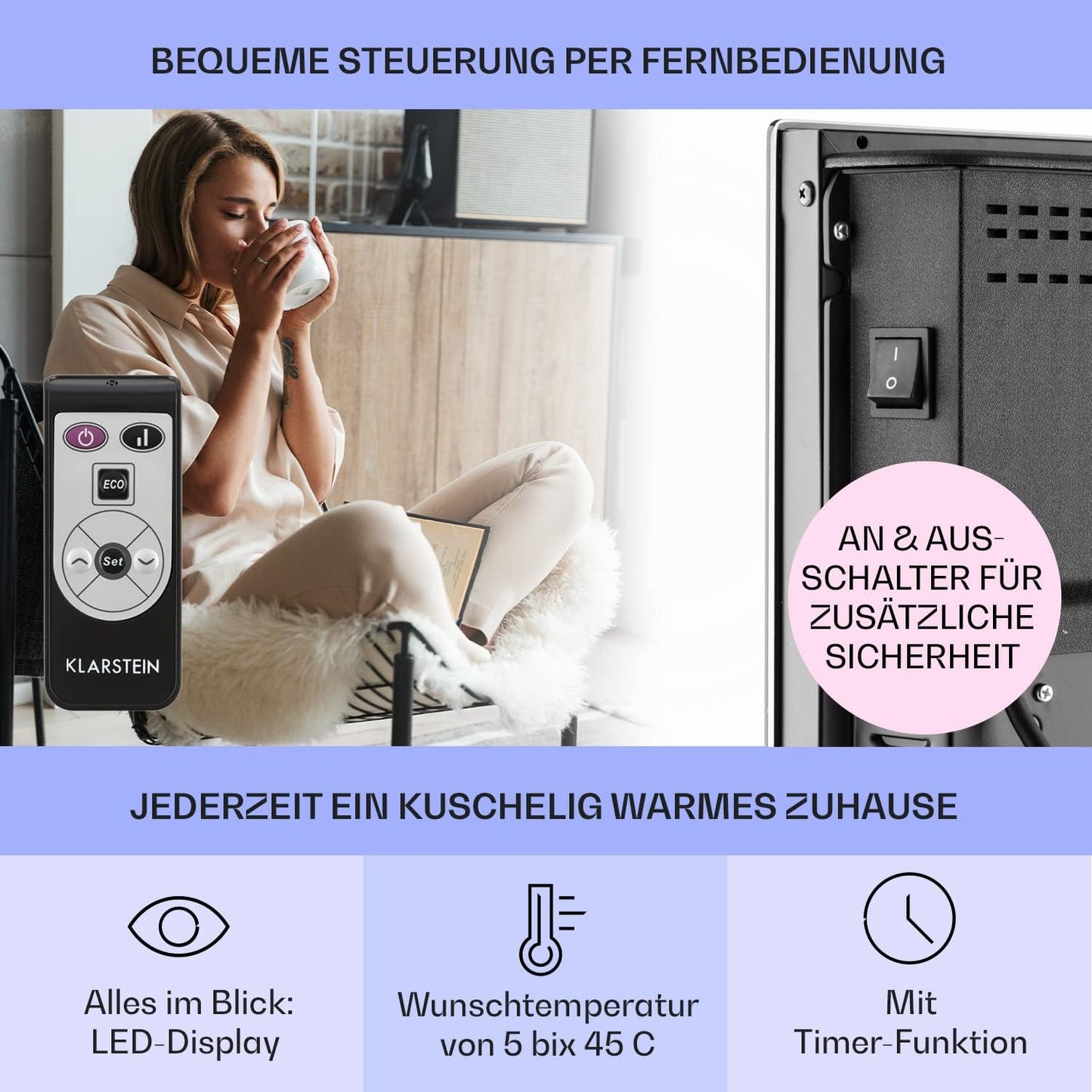 Bornholm Elektroheizung, Schwarz, Bornholm