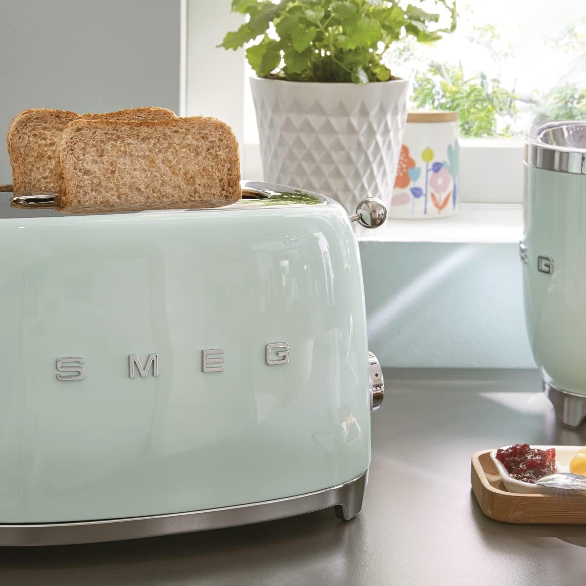 Toaster mit 2 Schlitzen und Bagel-Funktion, Pastellgrün