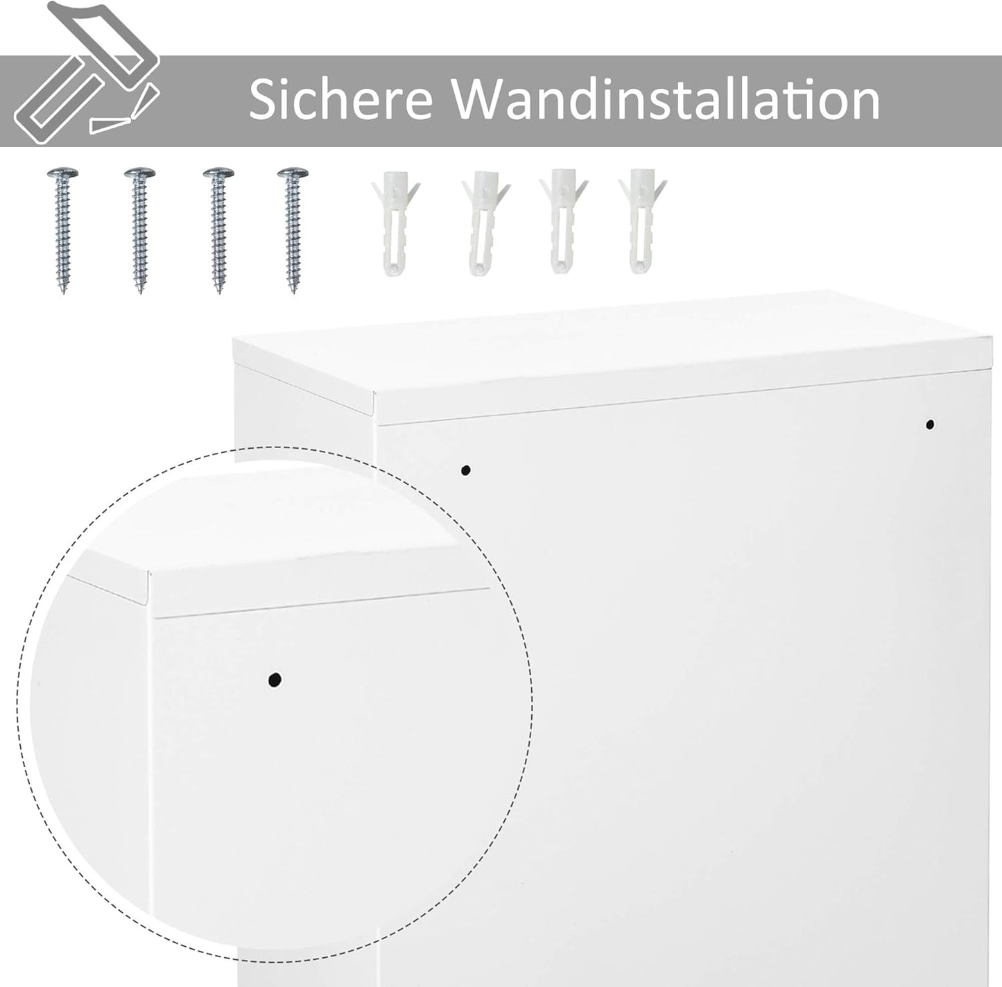 Abschliessbarer Medizinschrank, Weiss