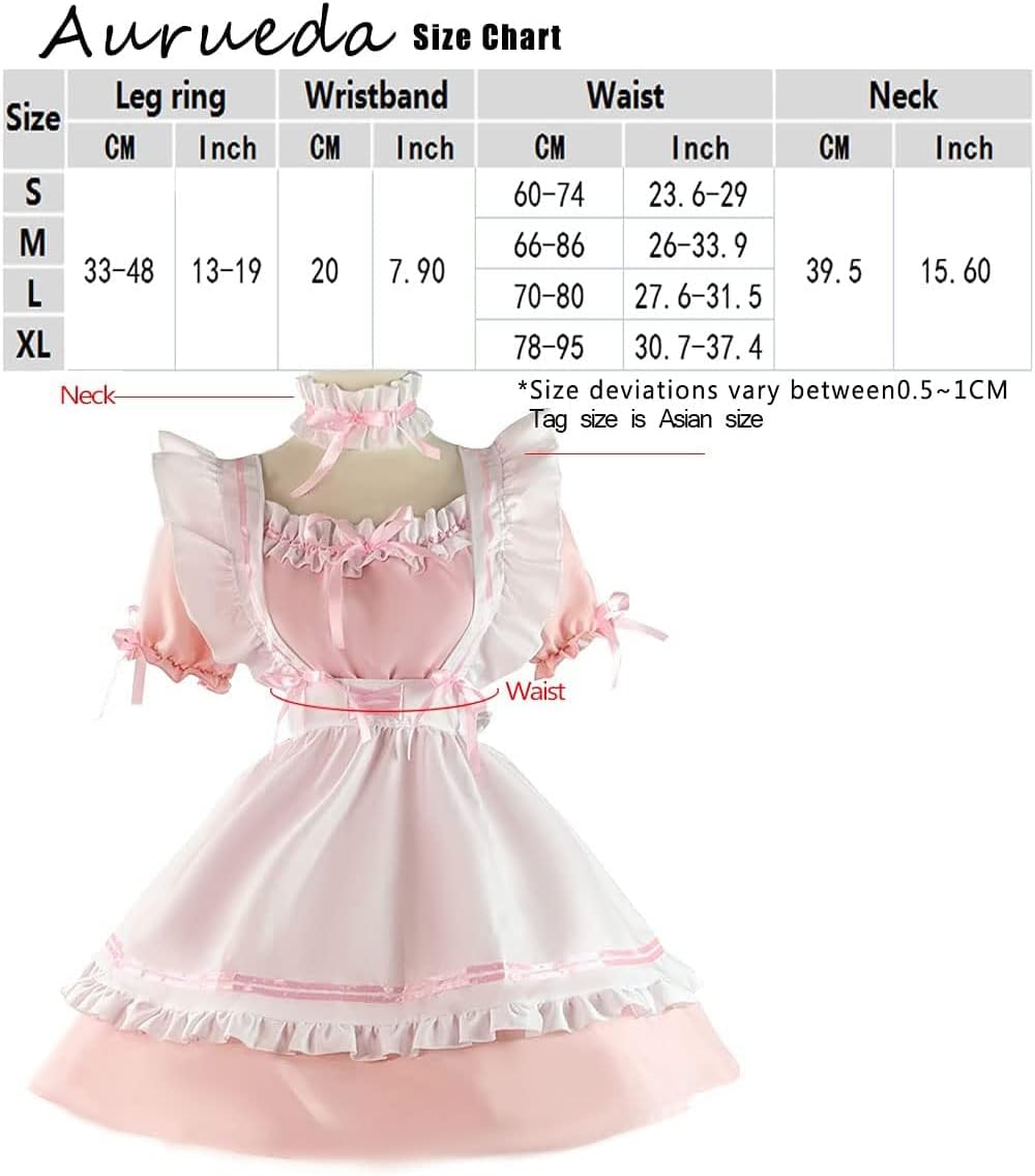 Anime Maid Cosplay Kostüm, Rosa L