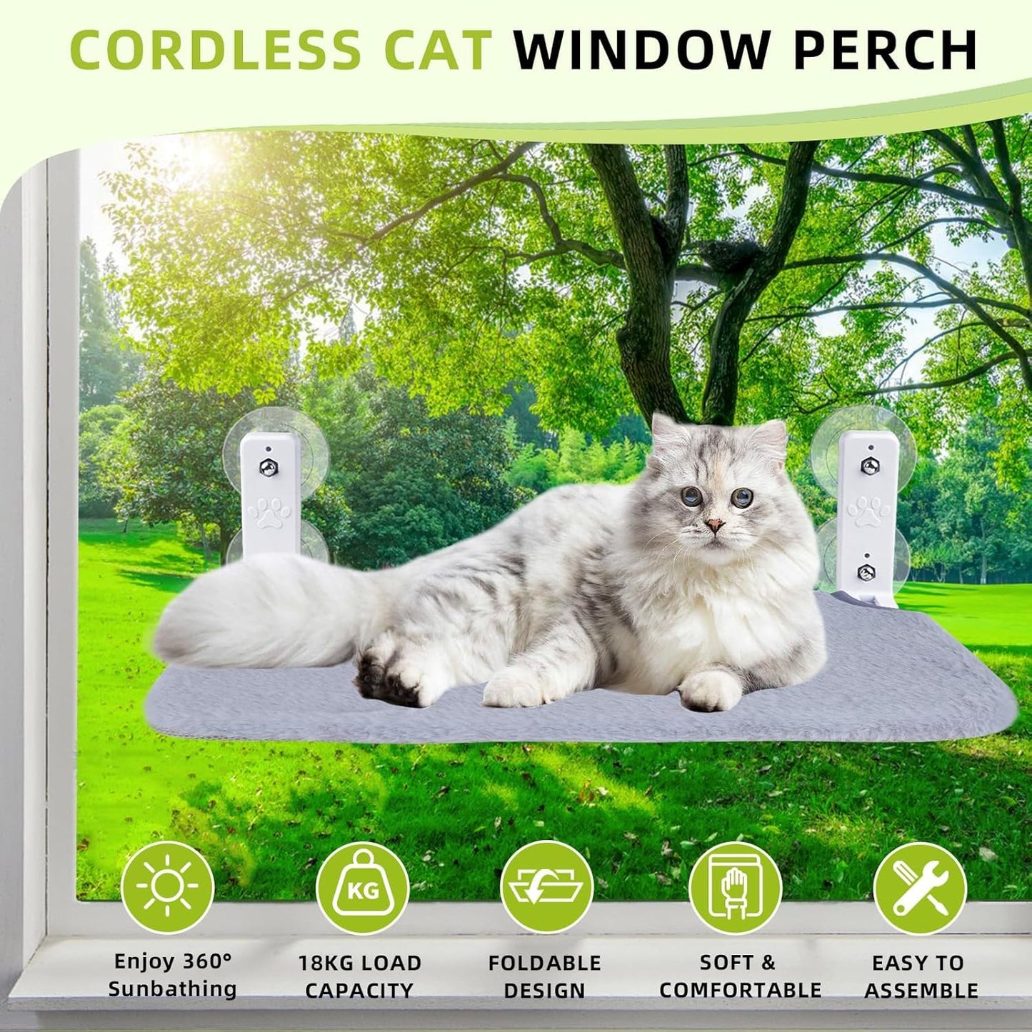 Katzenbett für Fenster, Hangematte katze-52*30cm-XL